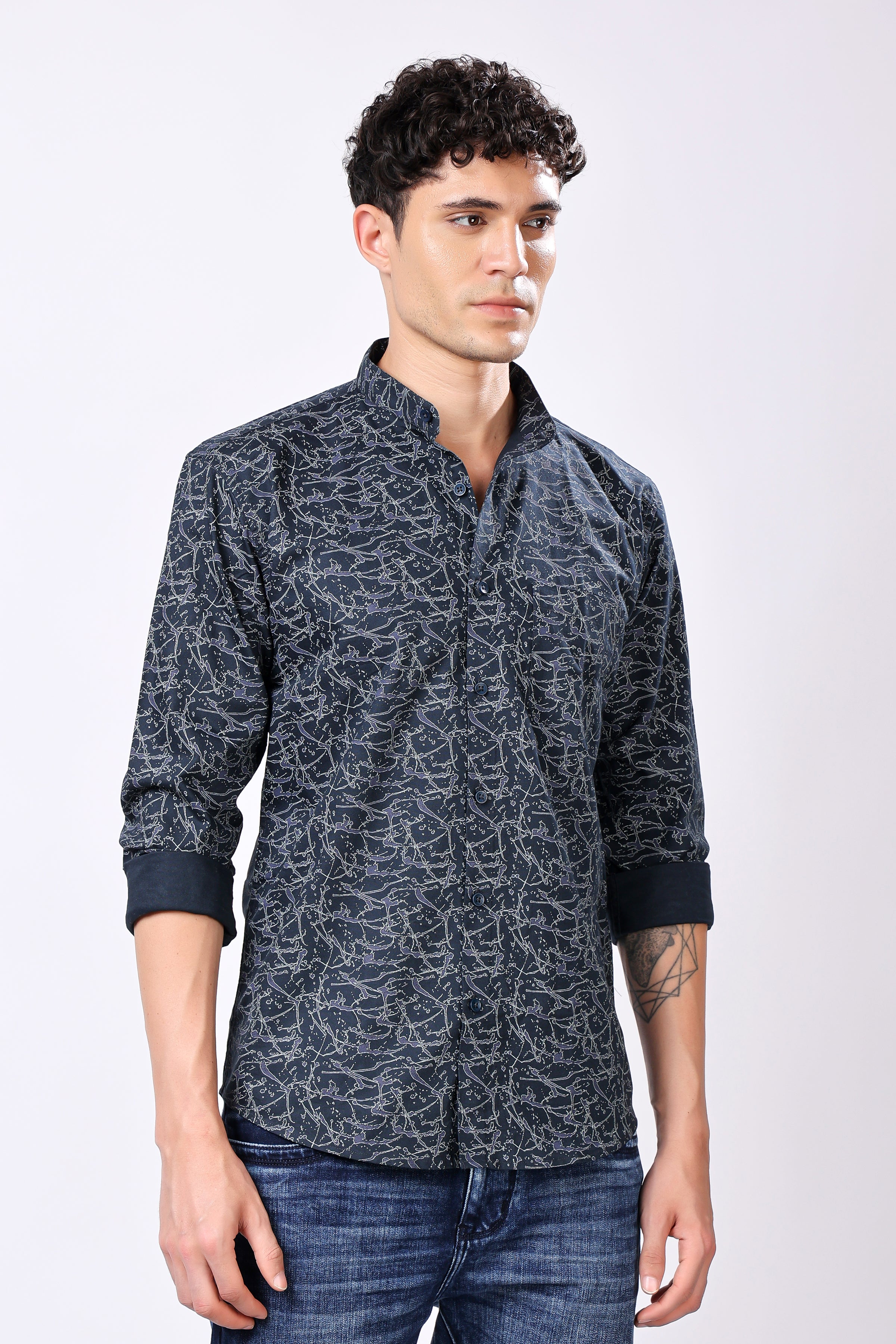STYLOX FULL SLEEVE PRINTED CASUAL SHIRT