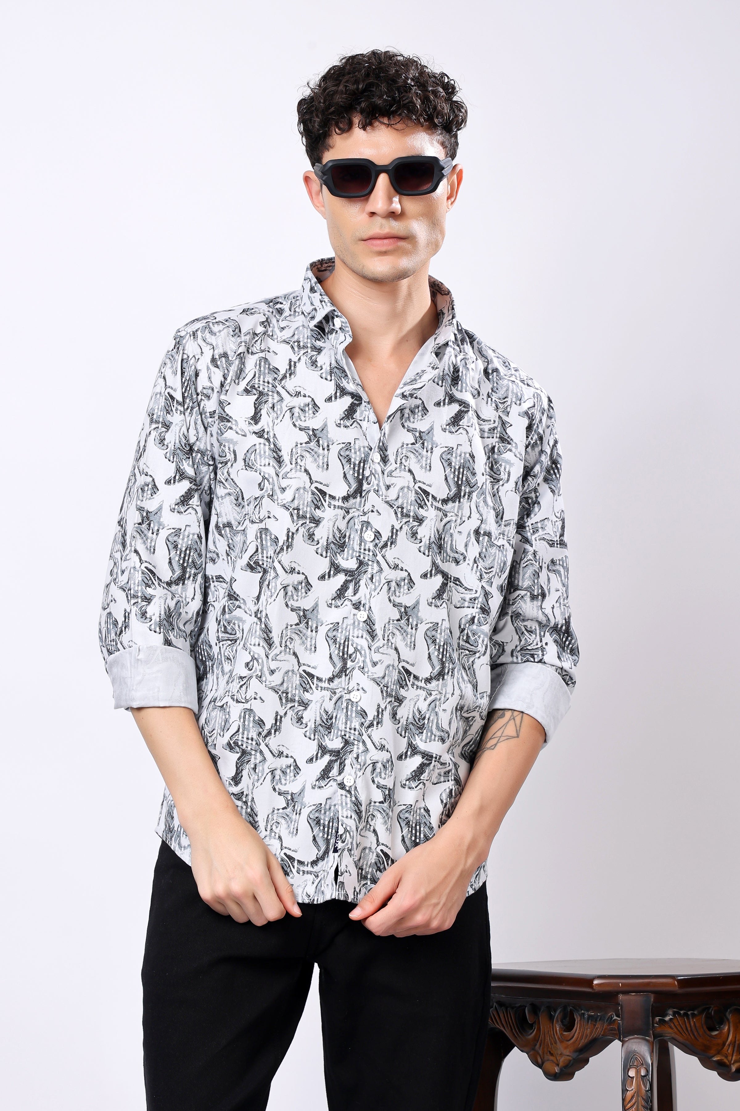 STYLOX Printed Full Sleeve Casual Shirt
