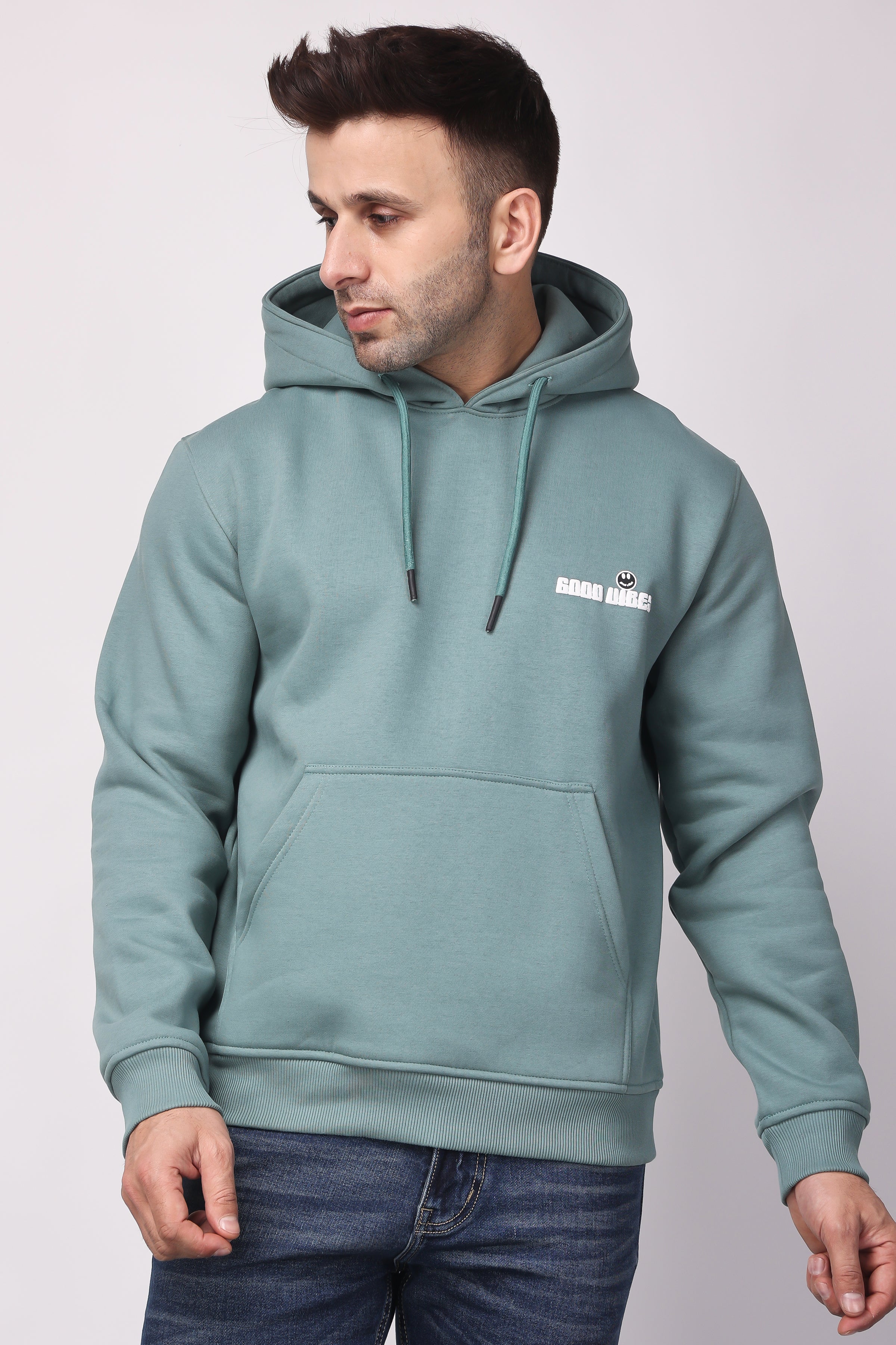 STYLOX GOOD VIBES PRINTED HOODIE