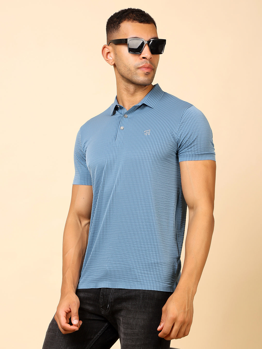 Stylox Premium Stretchable Solid Slim Fit Polo T-Shirt – Comfort Meets Style