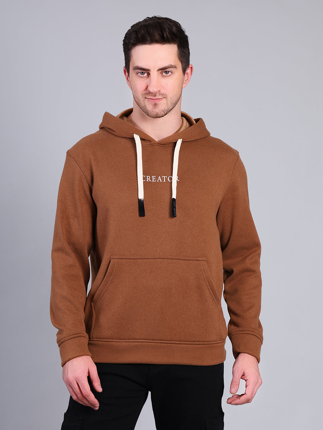 Stylox Men’s Winter Printed Hoodie | Pullover Sweatshirt with Kangaroo Pocket & Hood | Warm Casual Wear