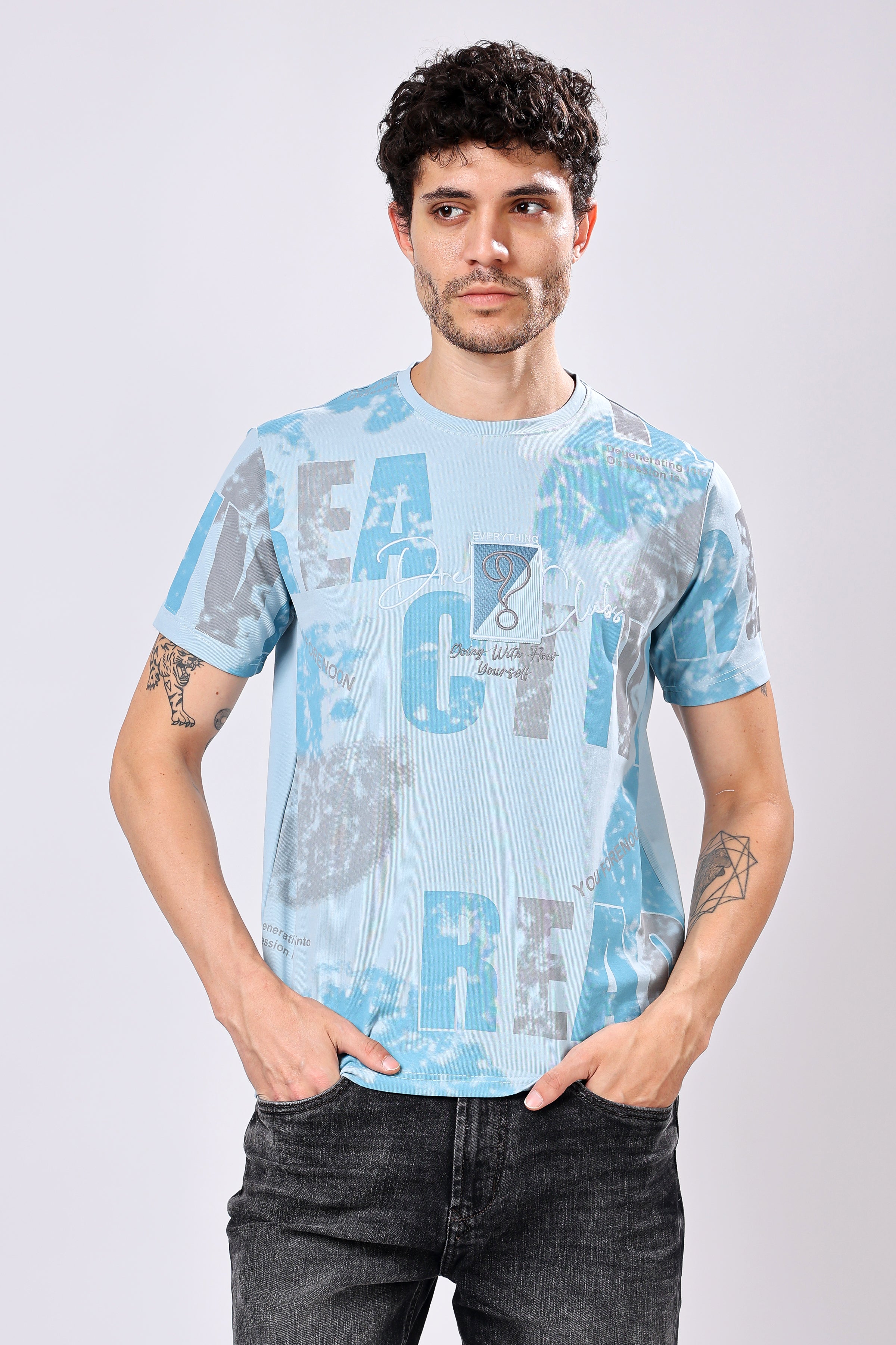 Stylox Men’s Regular Fit Round Neck Half Sleeve Printed T-Shirt | Casual Cotton Graphic Tee for Daily Wear