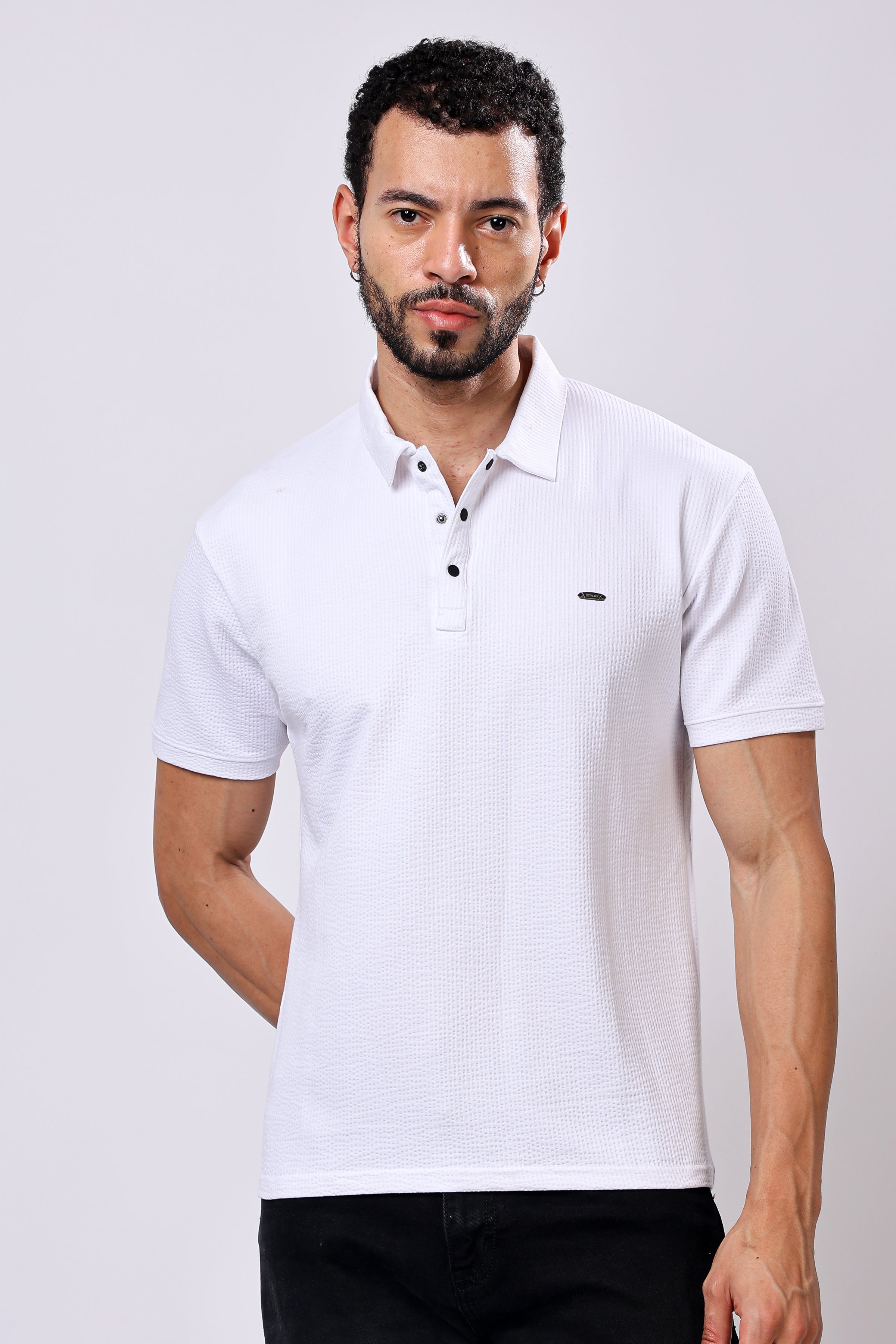 Stylox Solid Polo T-Shirt For Men