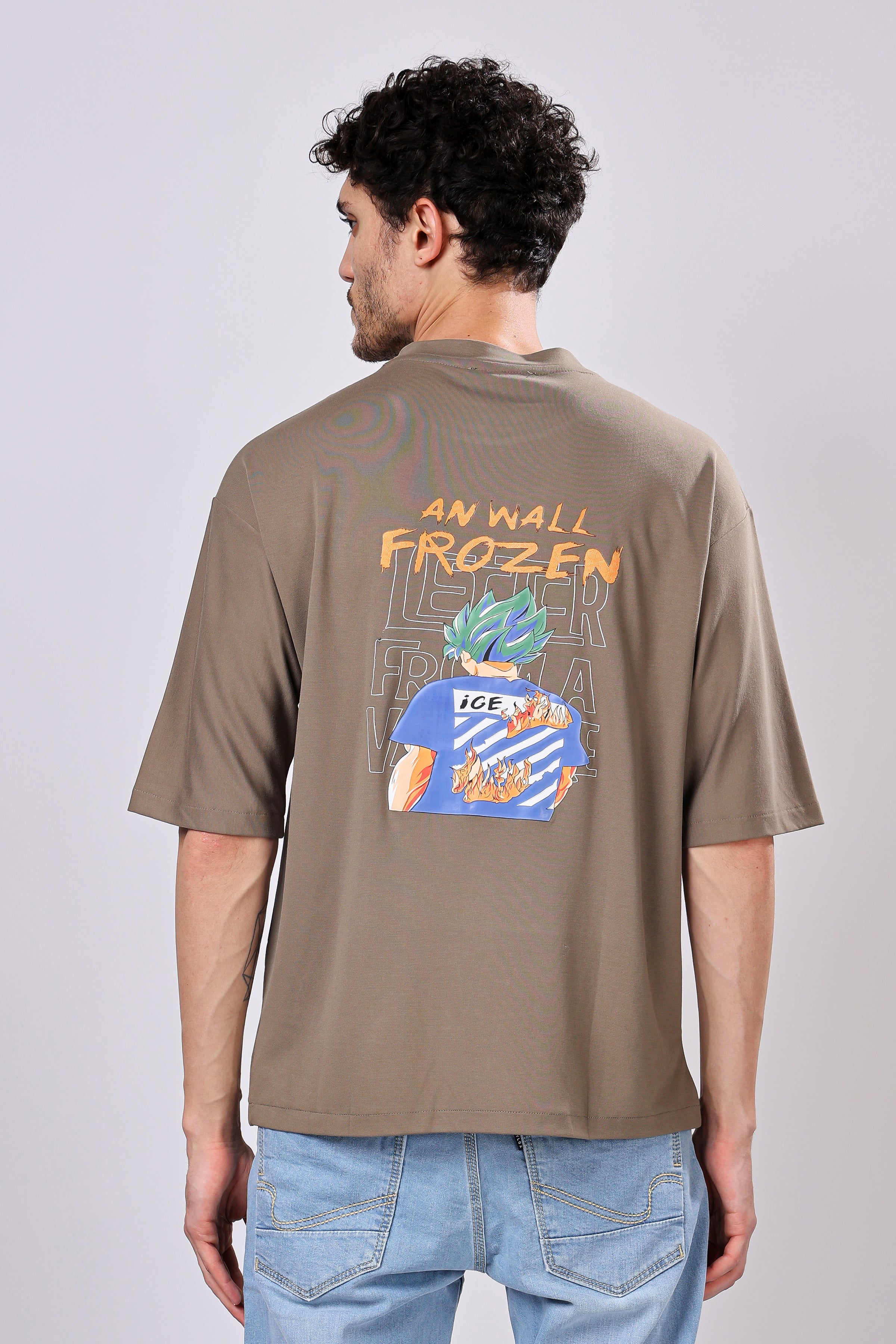 Stylox Men’s Oversized Round Neck Half Sleeve Back Printed T-Shirt | Premium Cotton Loose Fit Graphic Tee for Streetwear & Casual Style