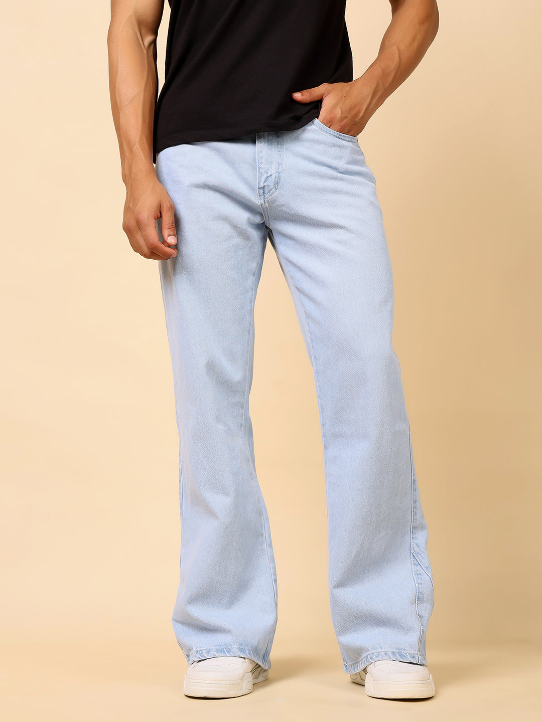 Stylox Men’s Baggy Fit Relaxed Casual Denim Jeans - Dark Blue, Mid Night Blue & Light Blue,