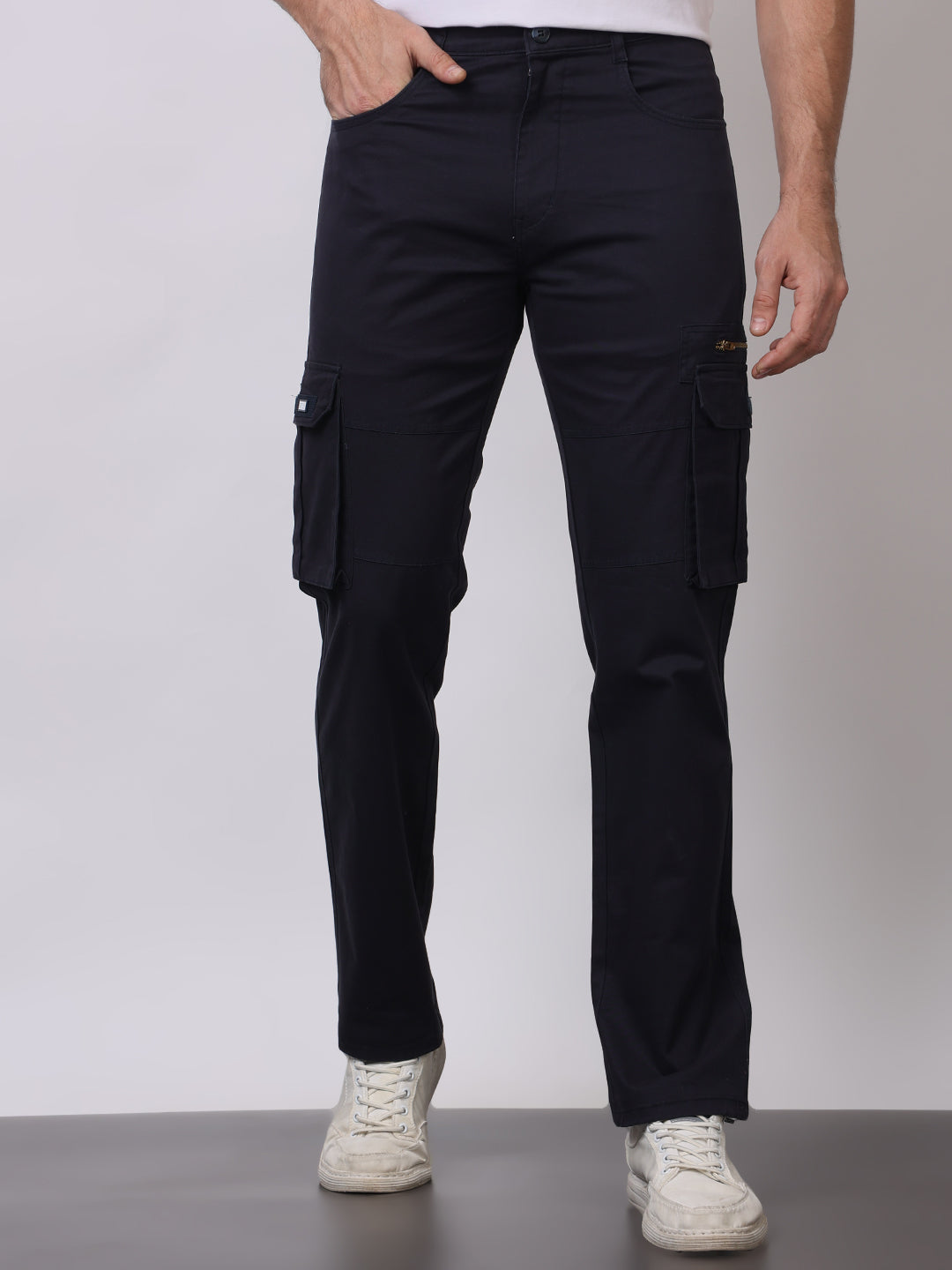 Stylox Men’s Slim Fit Cargo Pants | Cotton Casual Trousers with Multi Pockets | Stylish Outdoor & Everyday Wear Cargos for Men