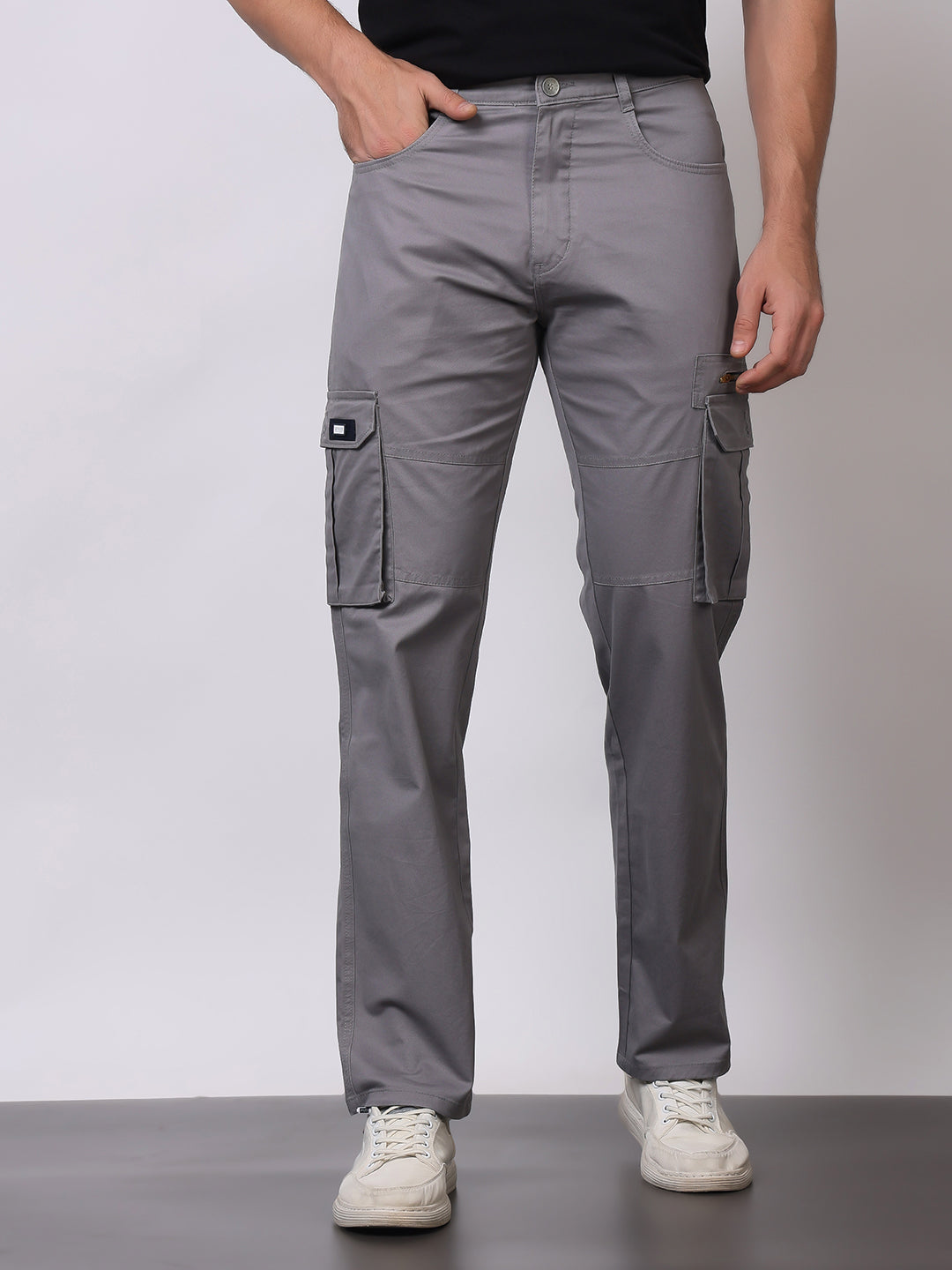 Stylox Men’s Slim Fit Cargo Pants | Cotton Casual Trousers with Multi Pockets | Stylish Outdoor & Everyday Wear Cargos for Men