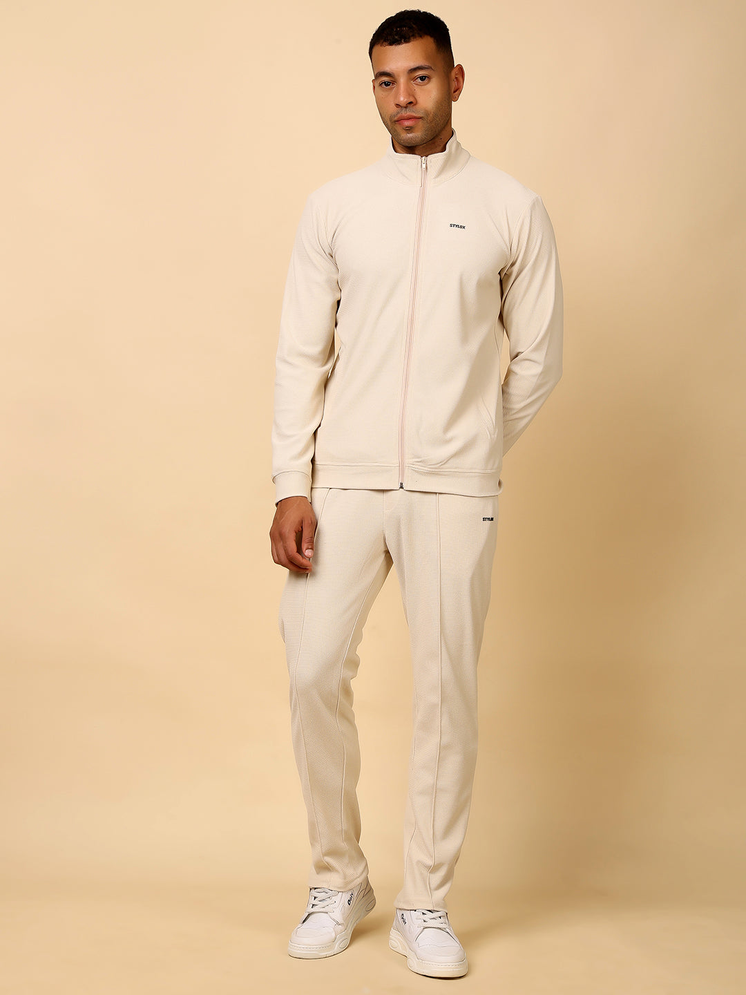 Stylox Men’s Solid Tracksuit – Stylish Full Set for Sports, Gym & Casual Wear