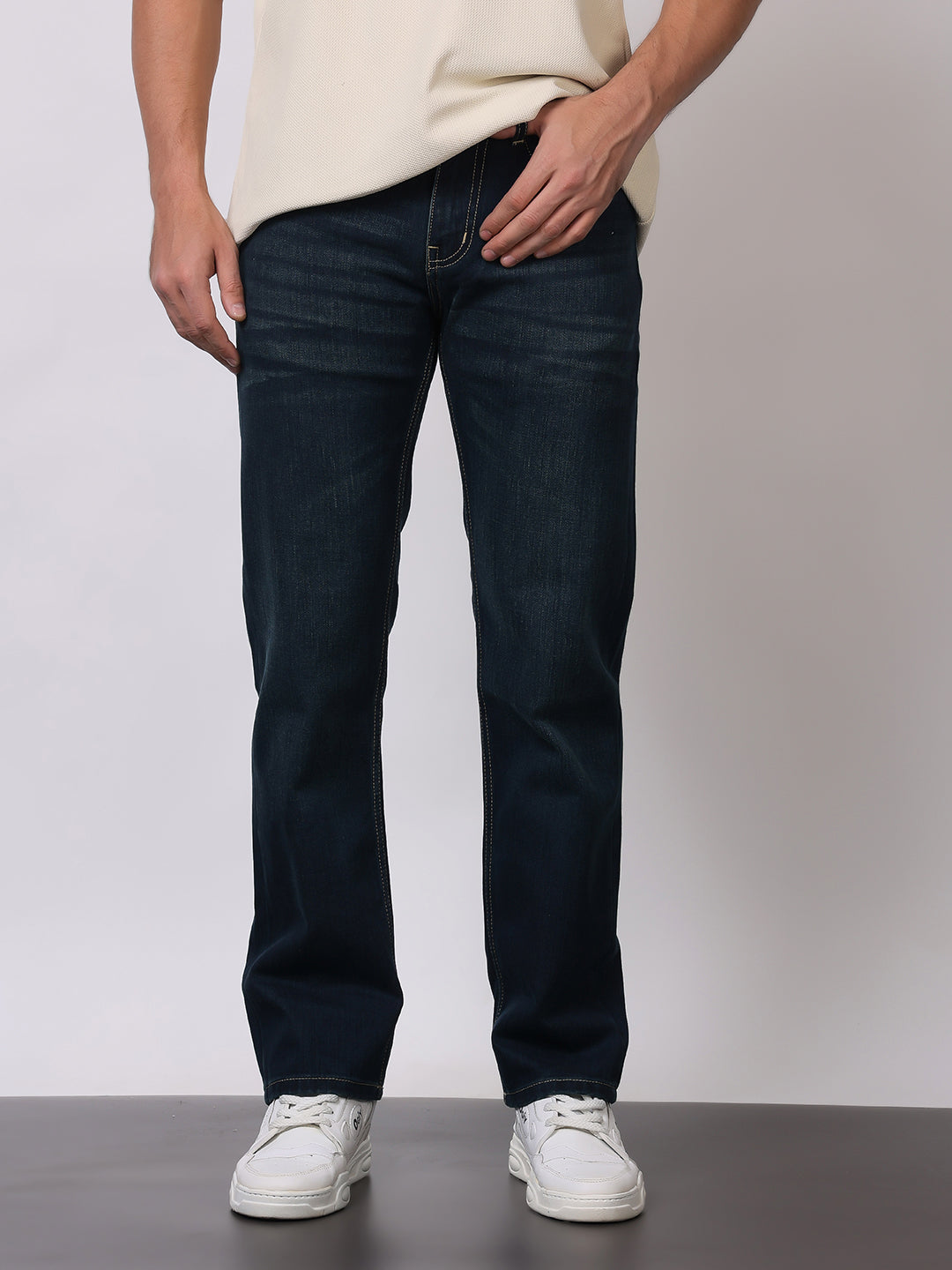 Stylox Men’s Comfort Fit Denim Jeans Stylish Mid-Rise Jeans Perfec