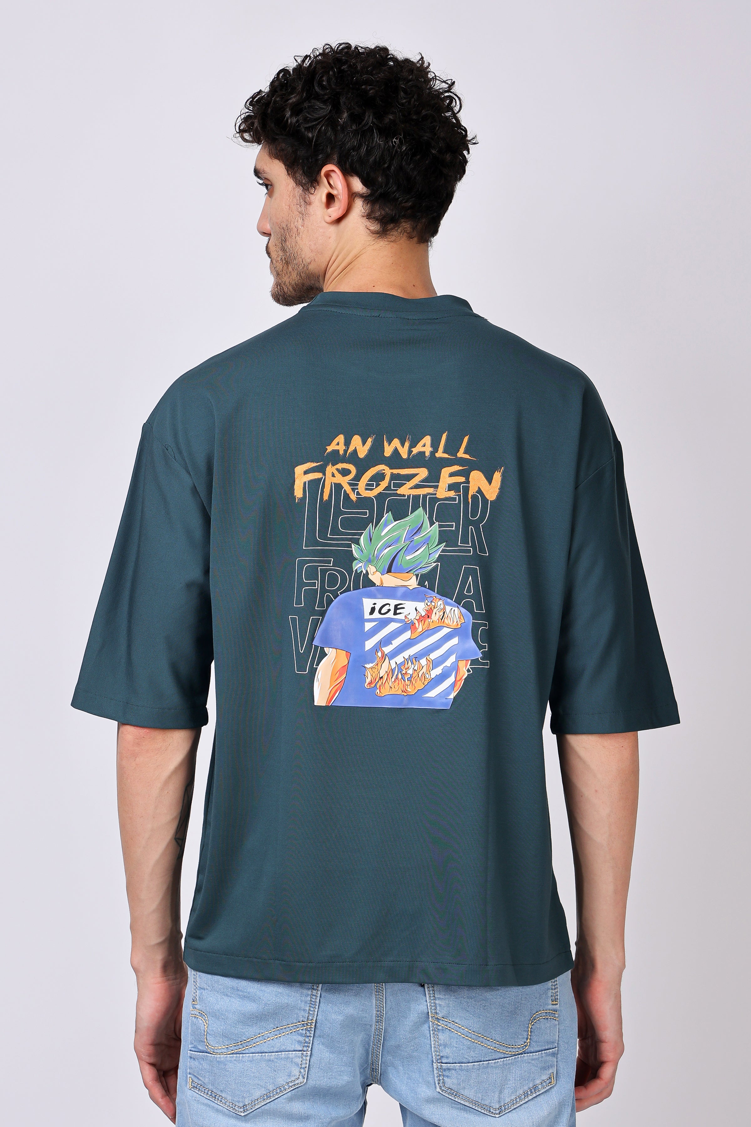 Stylox Men’s Oversized Round Neck Half Sleeve Back Printed T-Shirt | Premium Cotton Loose Fit Graphic Tee for Streetwear & Casual Style