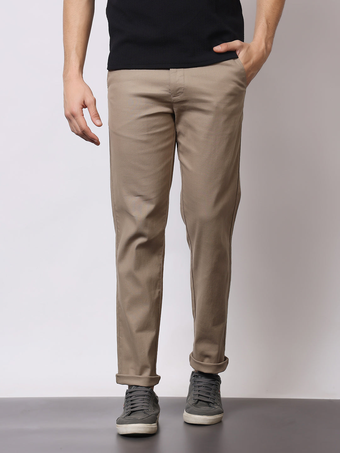 Stylox Men’s Premium Regular Fit Cotton Trousers – Casual & Formal Pants | Breathable Everyday Wear - Stylox