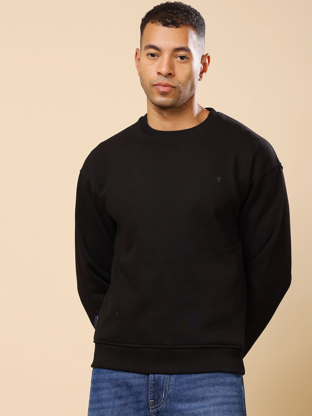 Stylox Men’s Round Neck Full Sleeve Solid Sweatshirt – Minimal Style, Maximum Comfort