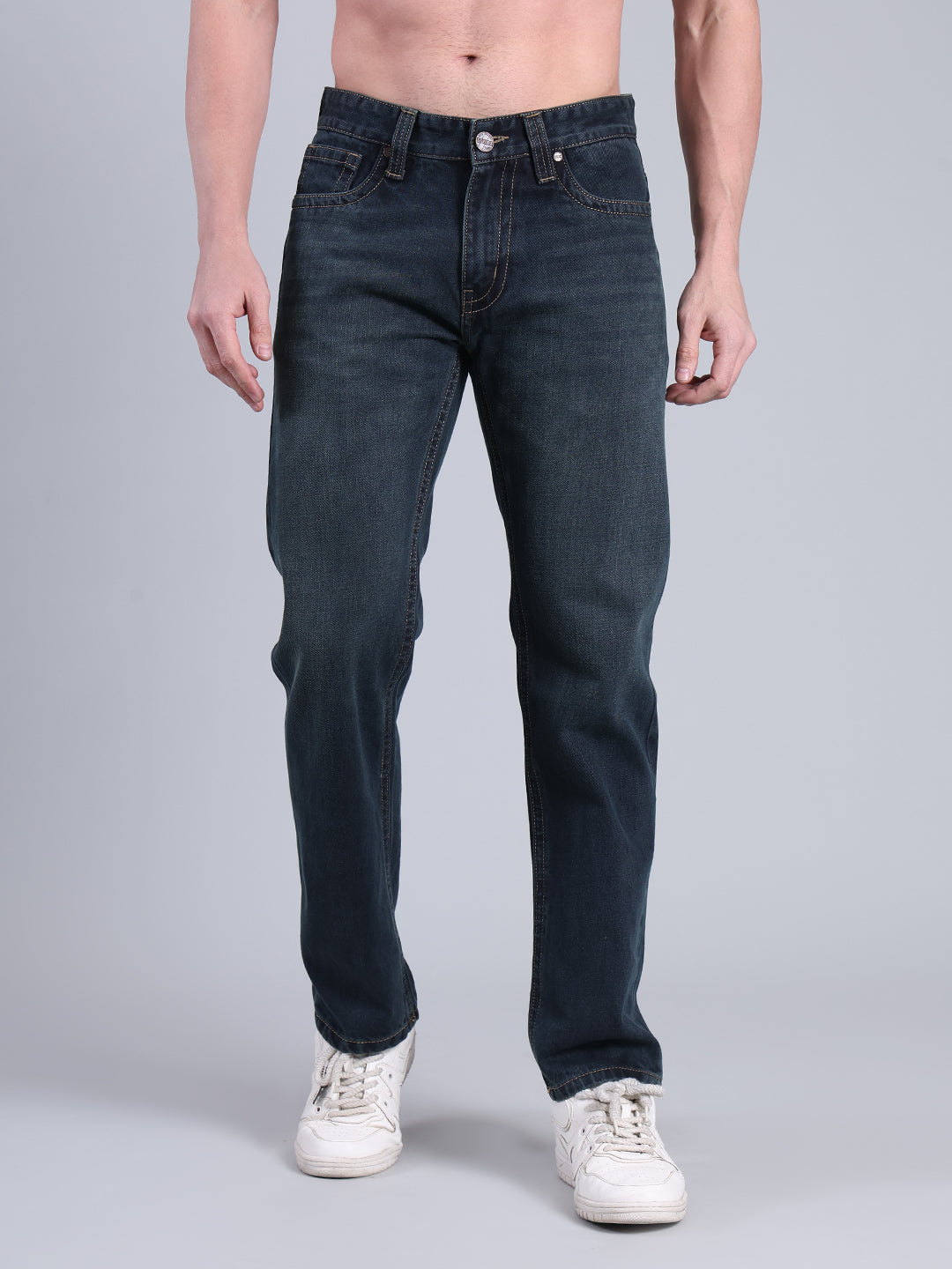 Stylox Men’s Comfort Fit Jeans | Mid Rise Straight Leg Premium Denim for Everyday Wear