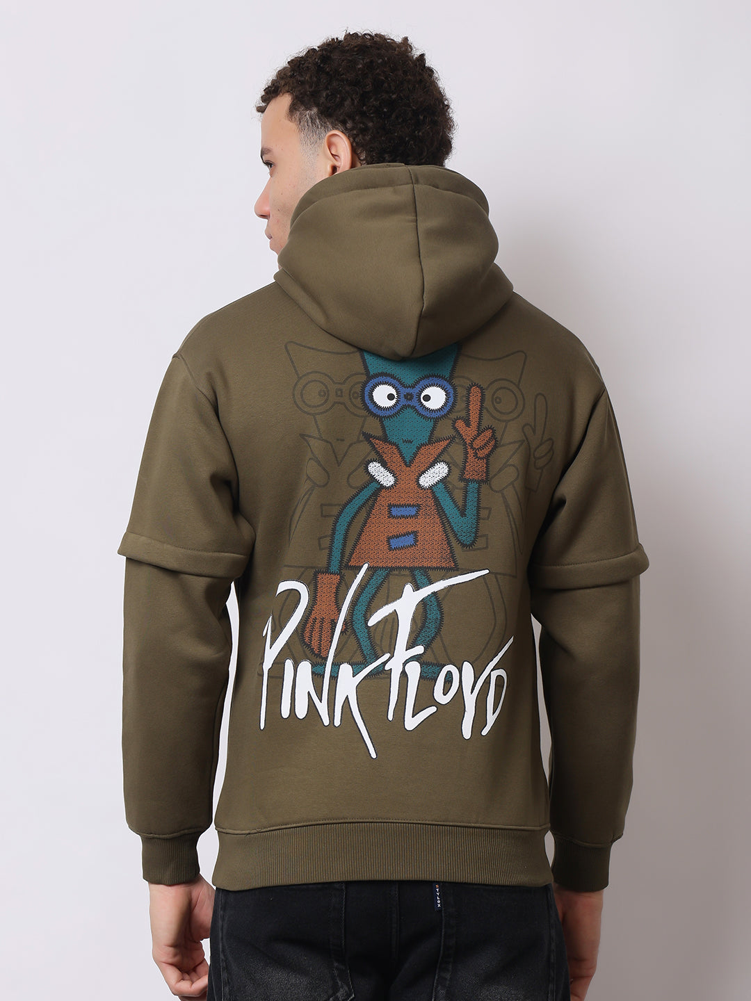 Stylox Men’s Graphic Winter Hoodie – Floyd Printed Pullover with Kangaroo Pocket & Warm Fleece Fabric