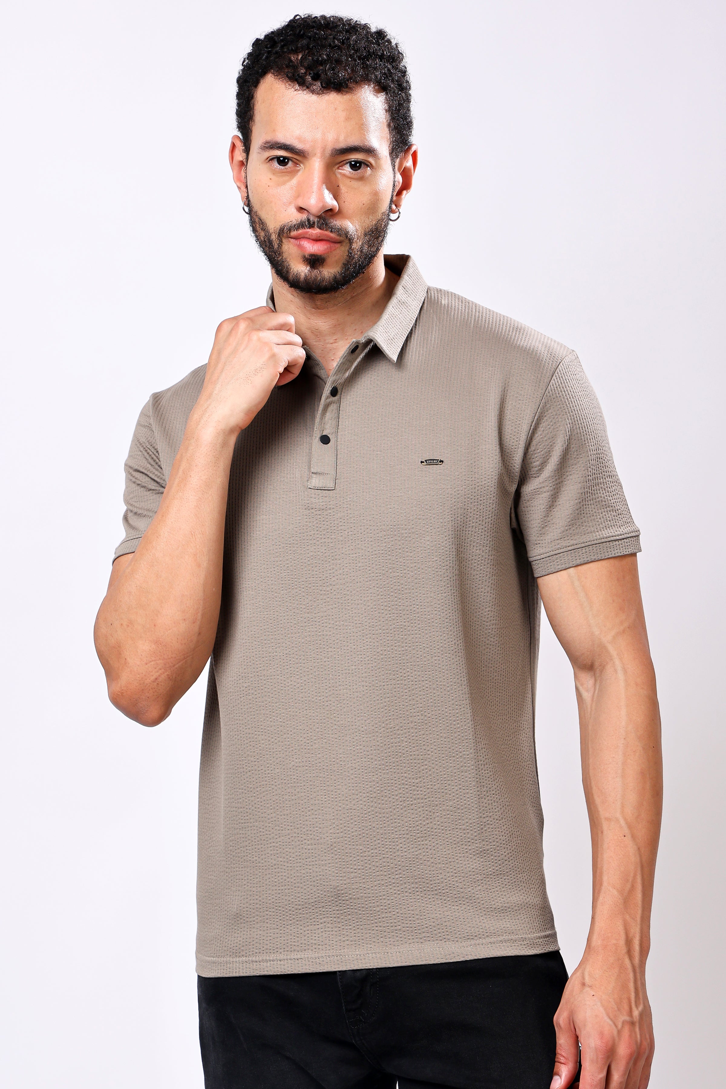 Stylox Solid Polo T-Shirt For Men