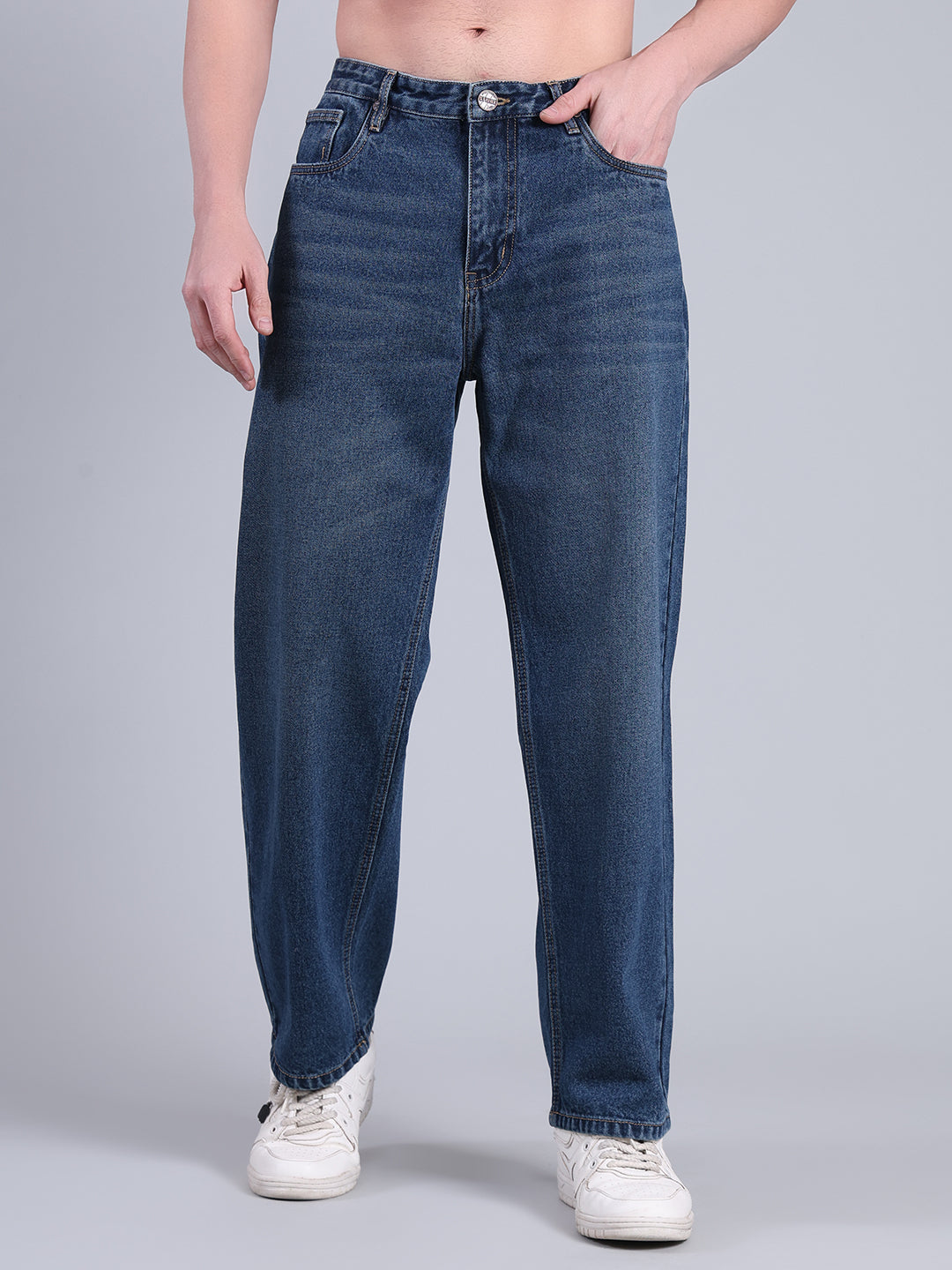 Stylox Men’s Loose Fit Straight Leg Denim Jeans
