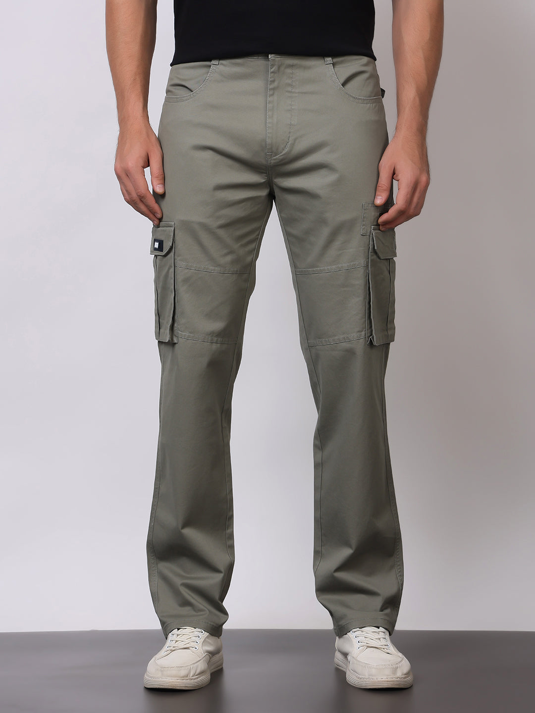 Stylox Men’s Slim Fit Cargo Pants | Cotton Casual Trousers with Multi Pockets | Stylish Outdoor & Everyday Wear Cargos for Men