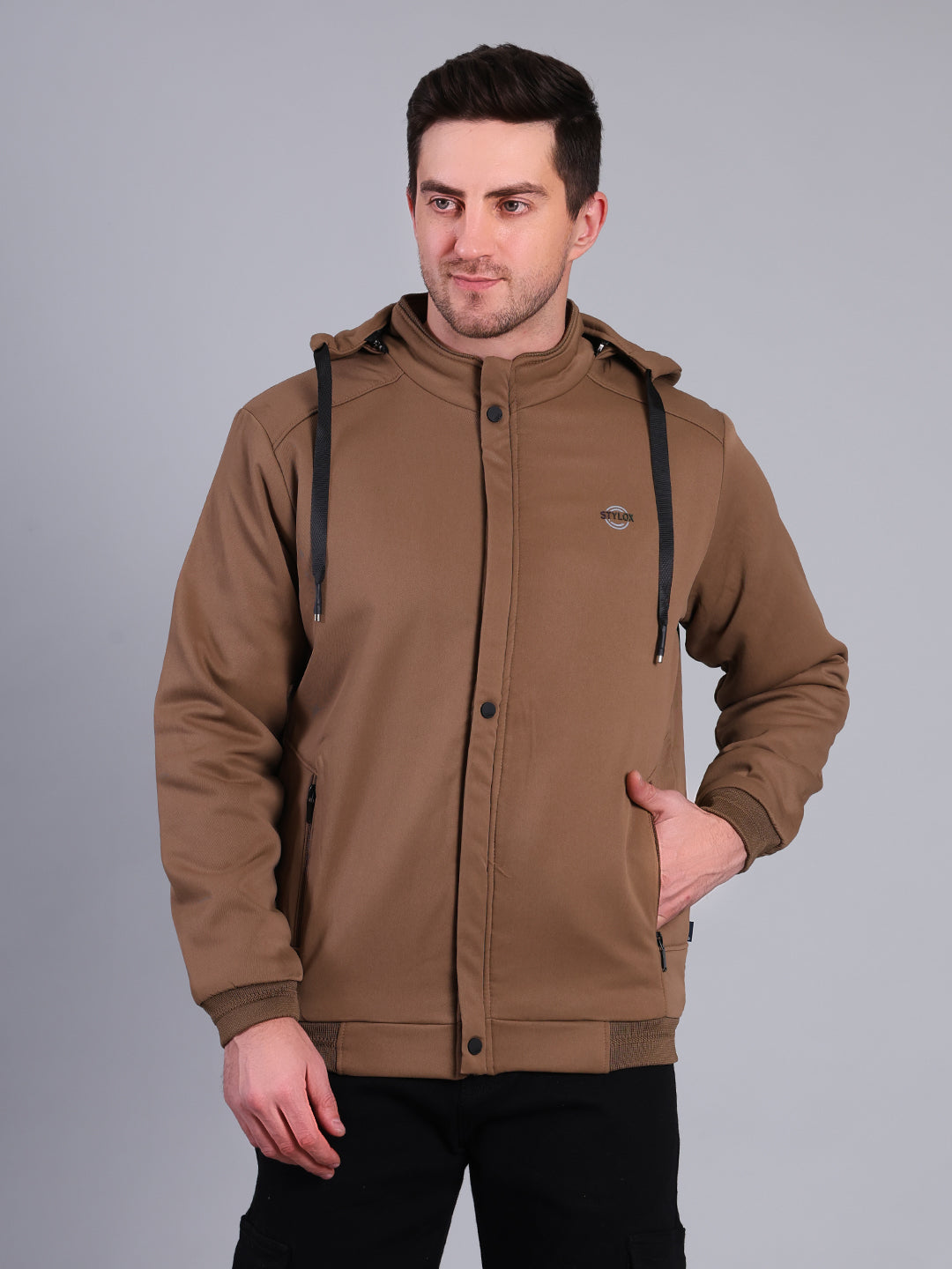 Stylox Men’s Winter Jacket with Hood | Warm Padded Jacket | Stylish Casual Outerwear