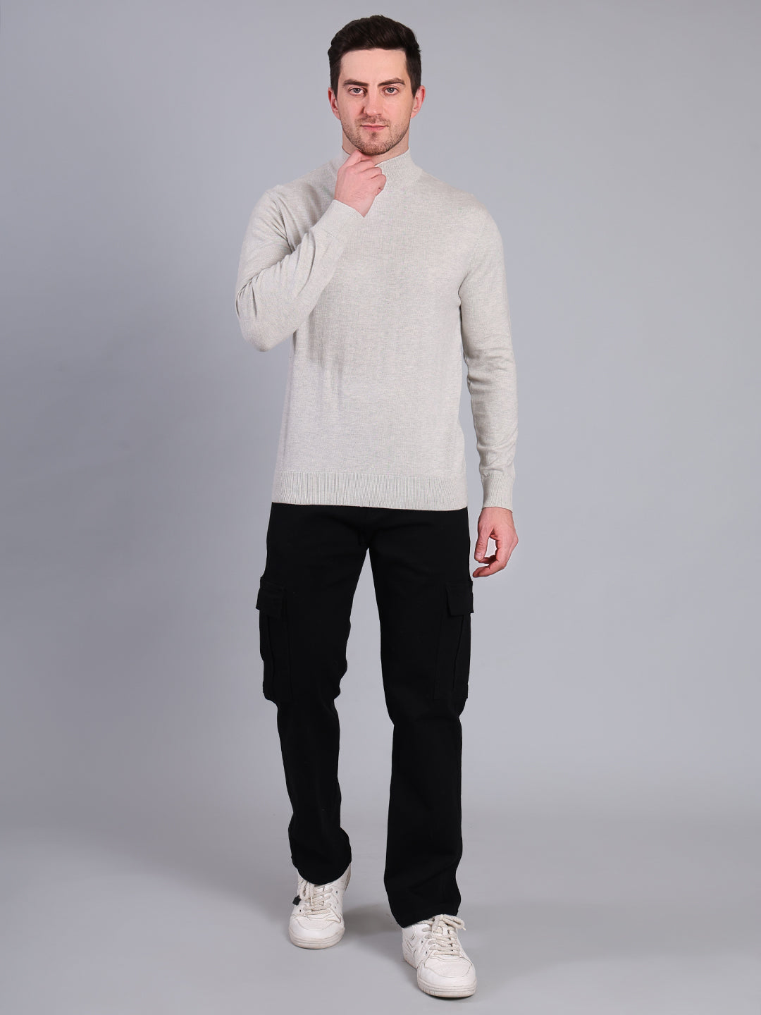 Stylox Men’s Solid Winter Sweater | Soft Knit Full Sleeve Pullover | Classic Casual Wear