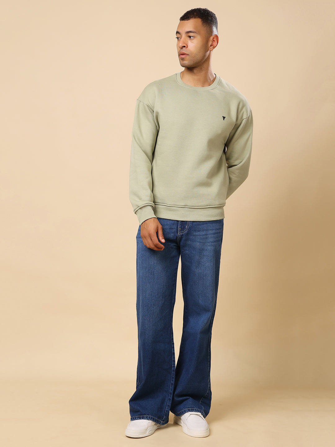 Stylox Men’s Round Neck Full Sleeve Solid Sweatshirt – Minimal Style, Maximum Comfort