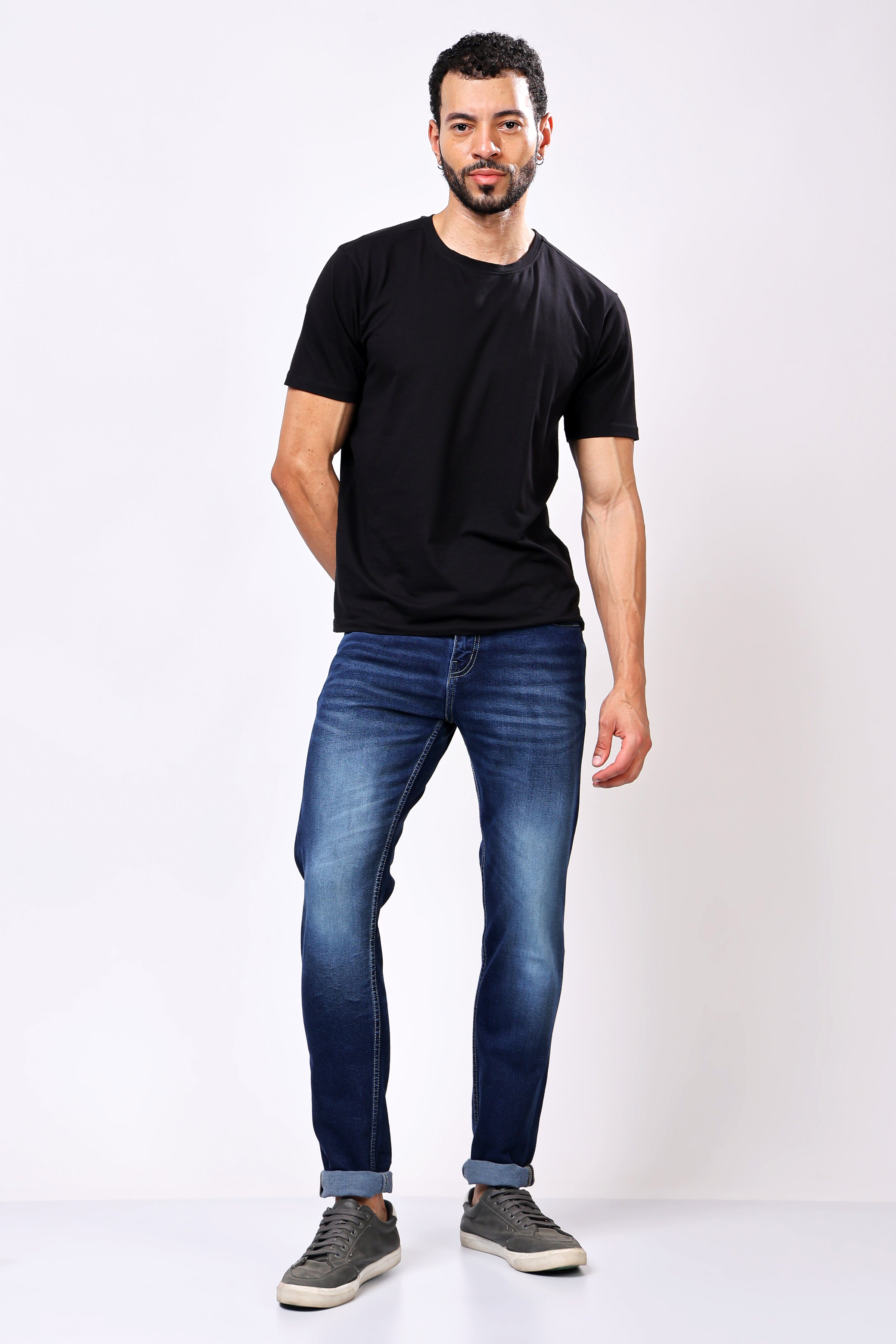 Stylox Slim Fit Denim Jeans - Dark Blue,