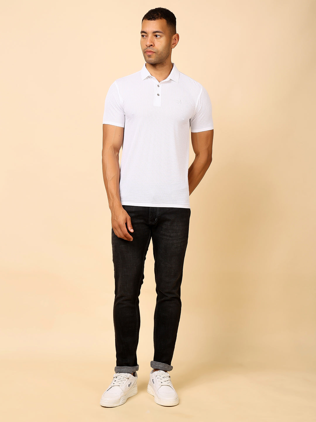 Stylox Premium Stretchable Solid Slim Fit Polo T-Shirt – Comfort Meets Style