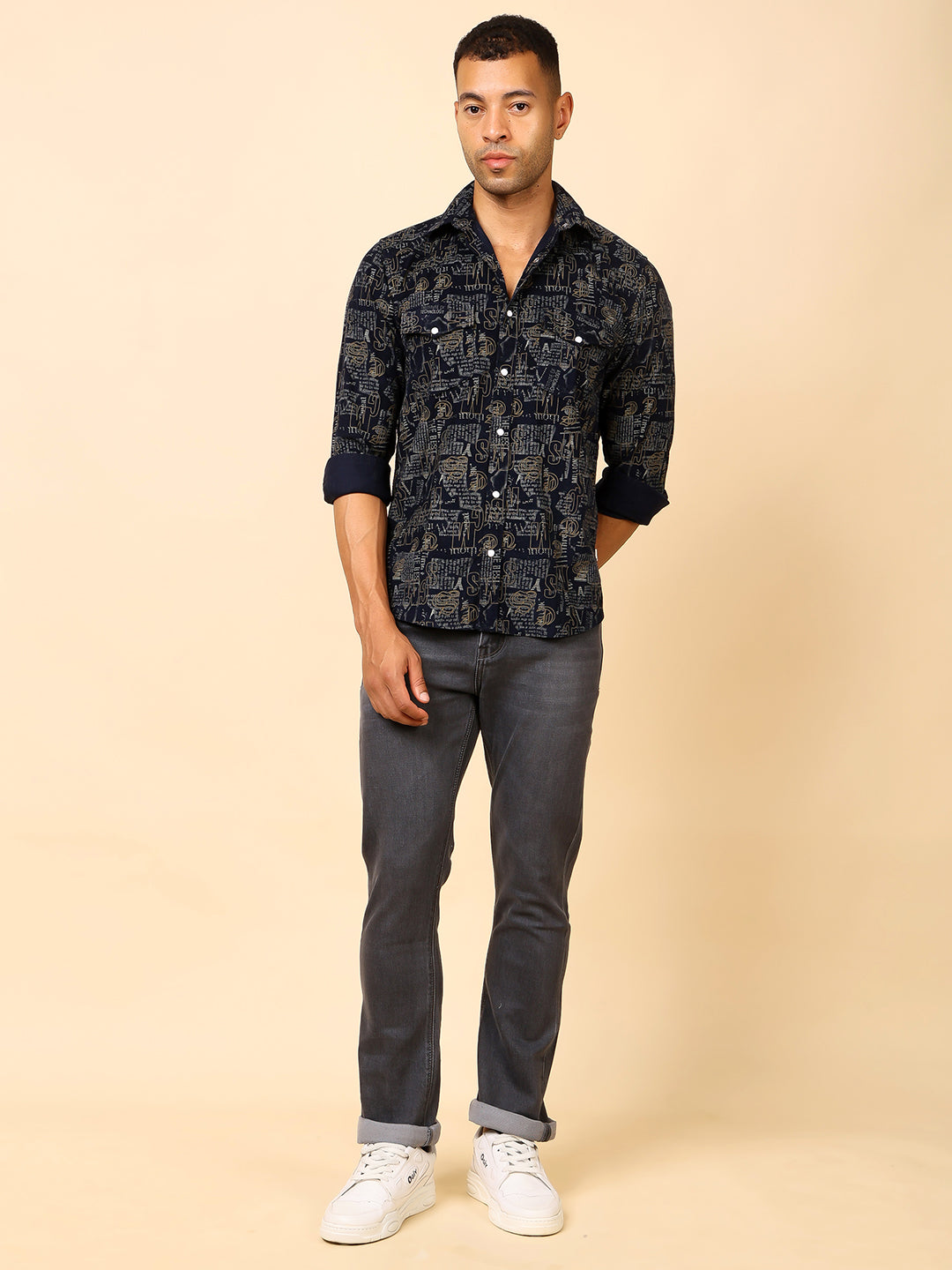 Stylox Regular Fit Full Sleeve Printed Shirt for Men