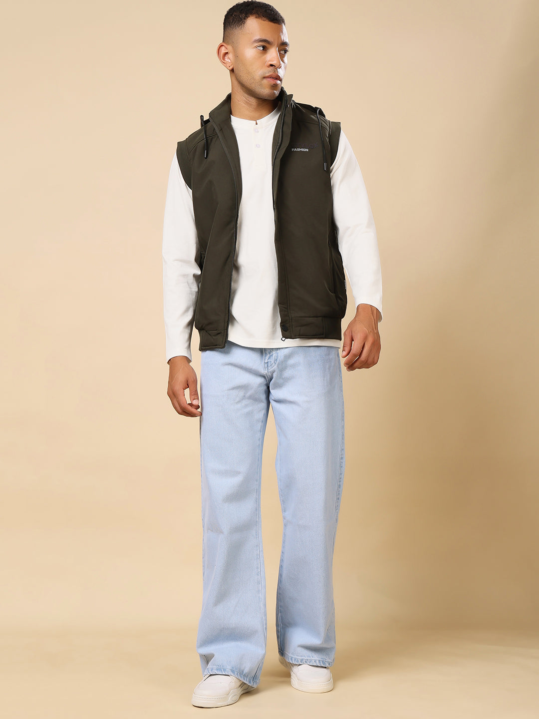 Stylox Sleeveless Solid Men’s Jacket | Lightweight Zip-Up Casual & Sportswear Jacket