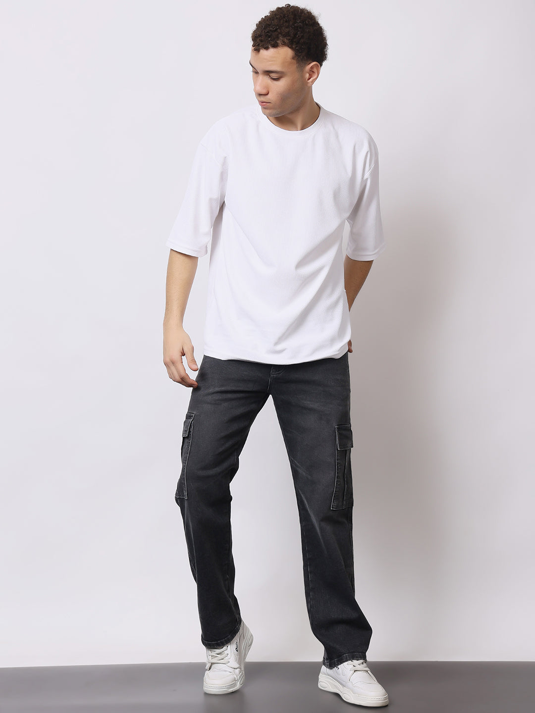 Stylox Men’s Regular Fit Cargo Jeans | Multi-Pocket Denim Cargo Pants for Casual & Streetwear Style - Stylox