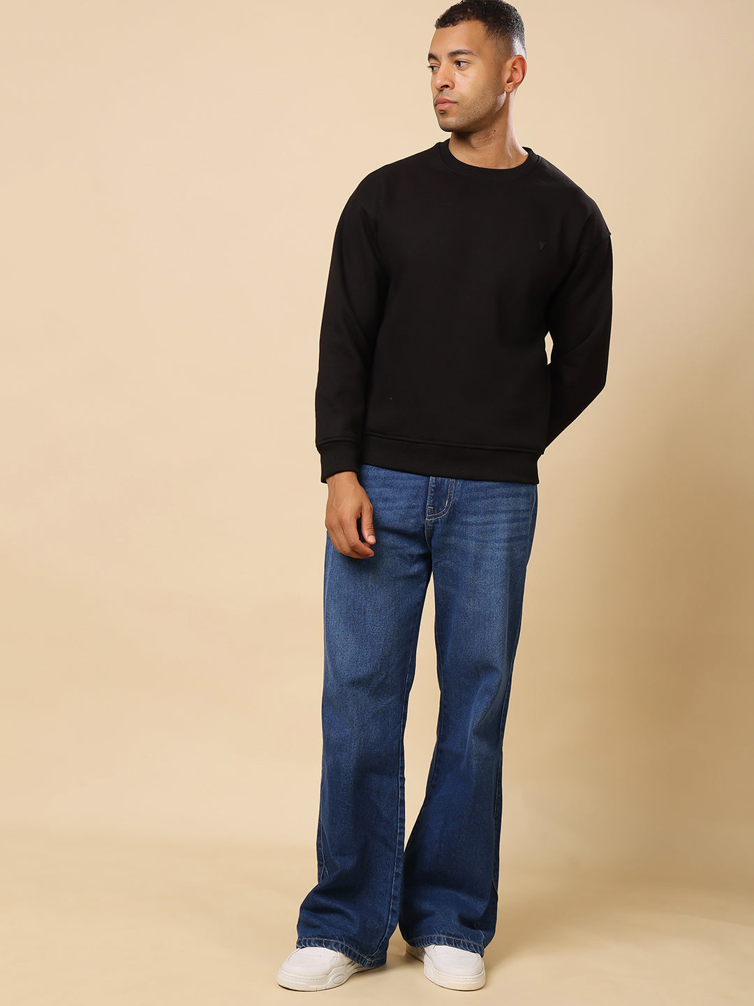 Stylox Men’s Round Neck Full Sleeve Solid Sweatshirt – Minimal Style, Maximum Comfort