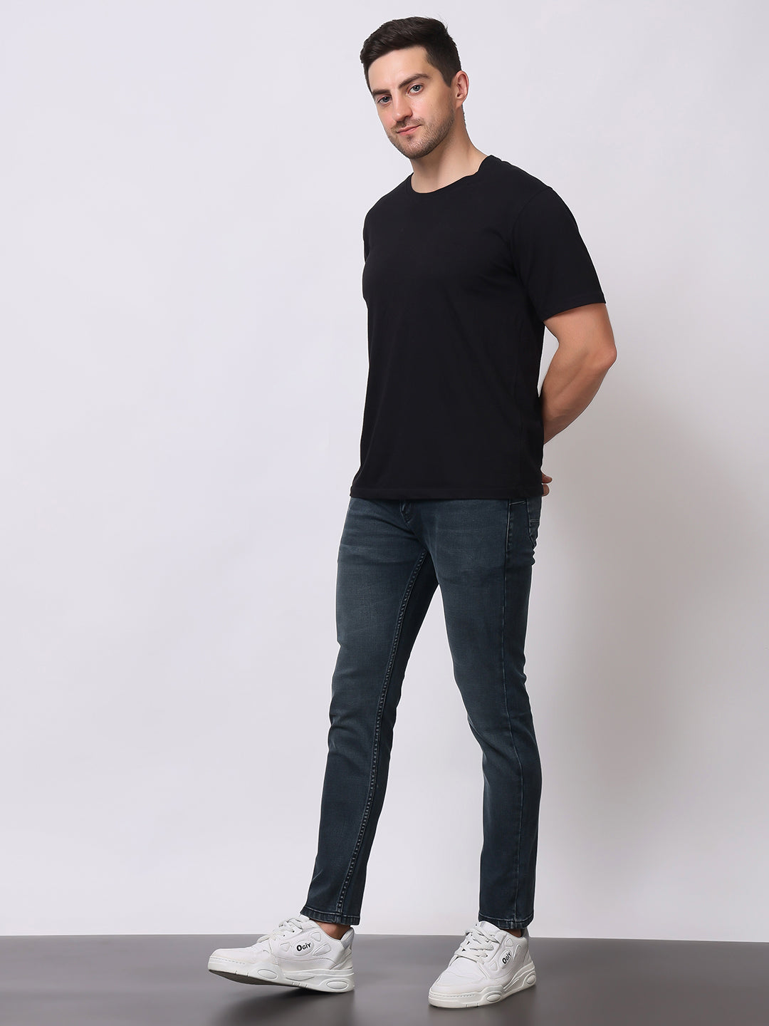 Stylox Men’s Slim Fit Solid Jeans | Stretchable Plain Denim Jeans for Men | Classic Mid-Rise Slim Fit Jeans for Smart Casual Wear