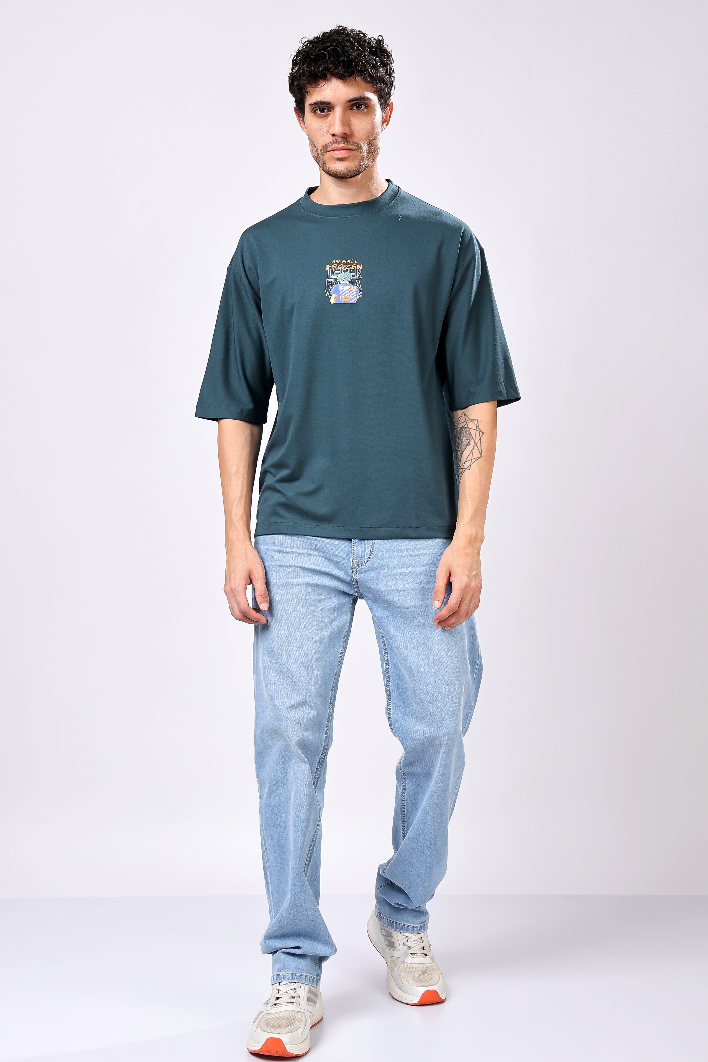 Stylox Men’s Oversized Round Neck Half Sleeve Back Printed T-Shirt | Premium Cotton Loose Fit Graphic Tee for Streetwear & Casual Style