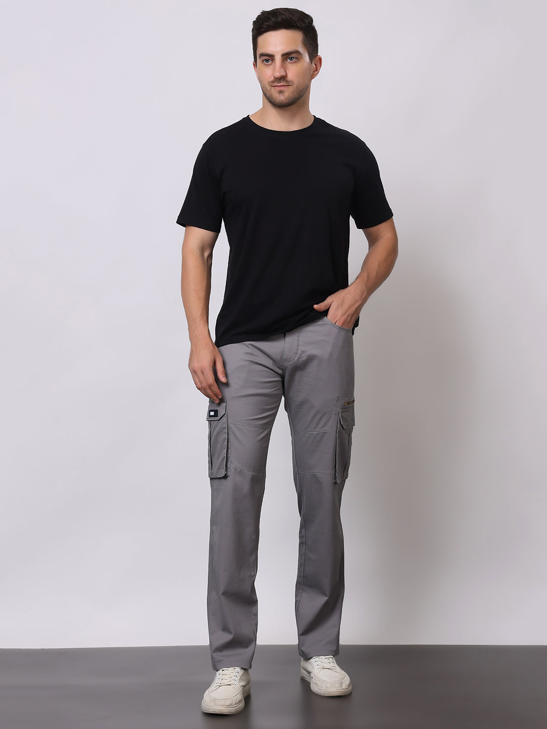 Stylox Men’s Slim Fit Cargo Pants | Cotton Casual Trousers with Multi Pockets | Stylish Outdoor & Everyday Wear Cargos for Men