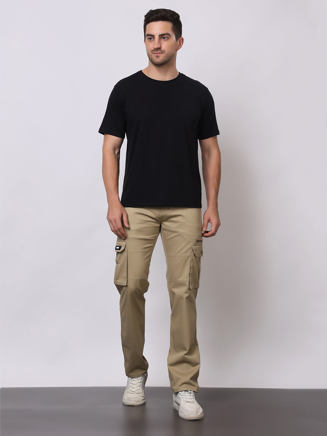 Stylox Men’s Slim Fit Cargo Pants | Cotton Casual Trousers with Multi Pockets | Stylish Outdoor & Everyday Wear Cargos for Men