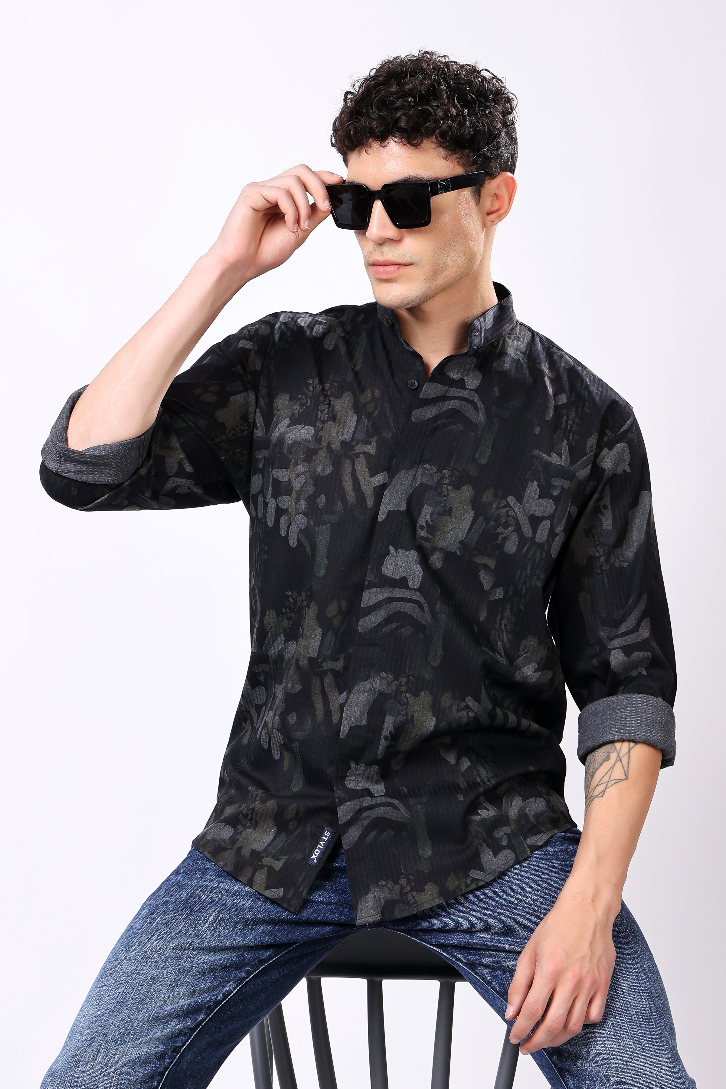 Stylox Printed Full Sleeve Casual Shirt For Men