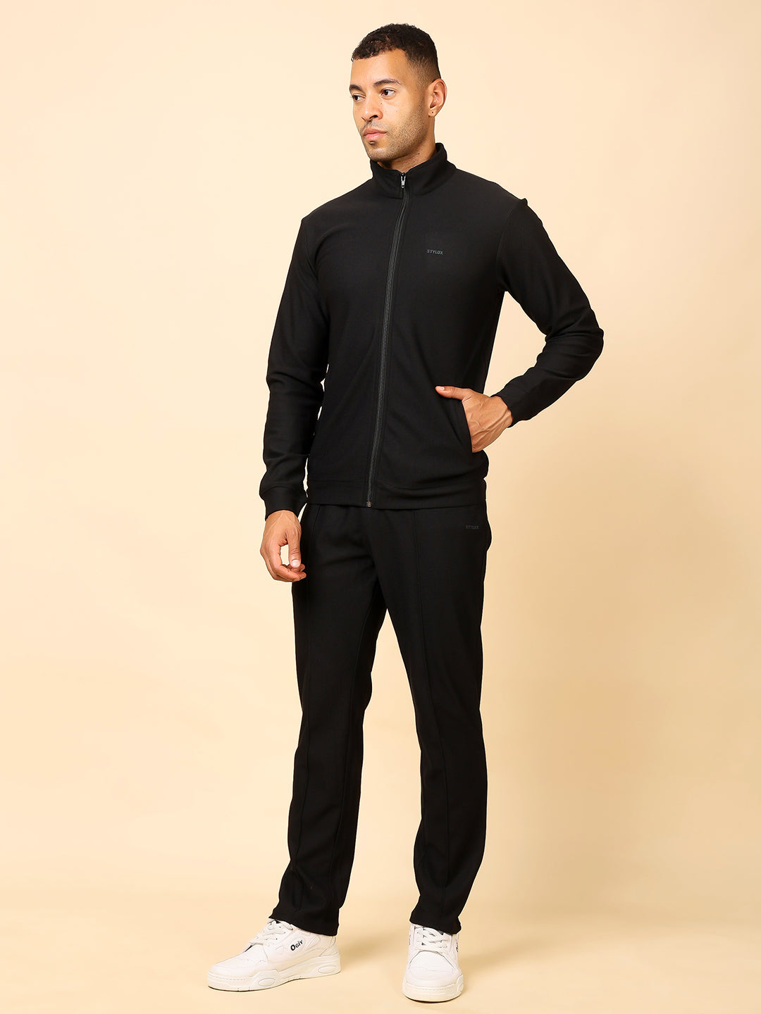 Stylox Men’s Solid Tracksuit – Stylish Full Set for Sports, Gym & Casual Wear