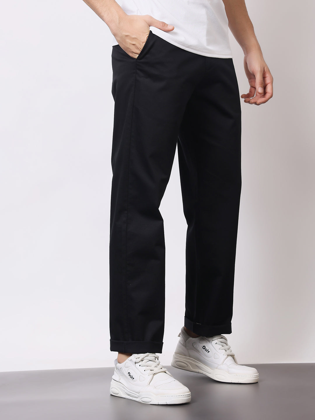 Stylox Men’s Premium Straight Fit Cotton Trousers – Casual & Office Wear Pants - Stylox