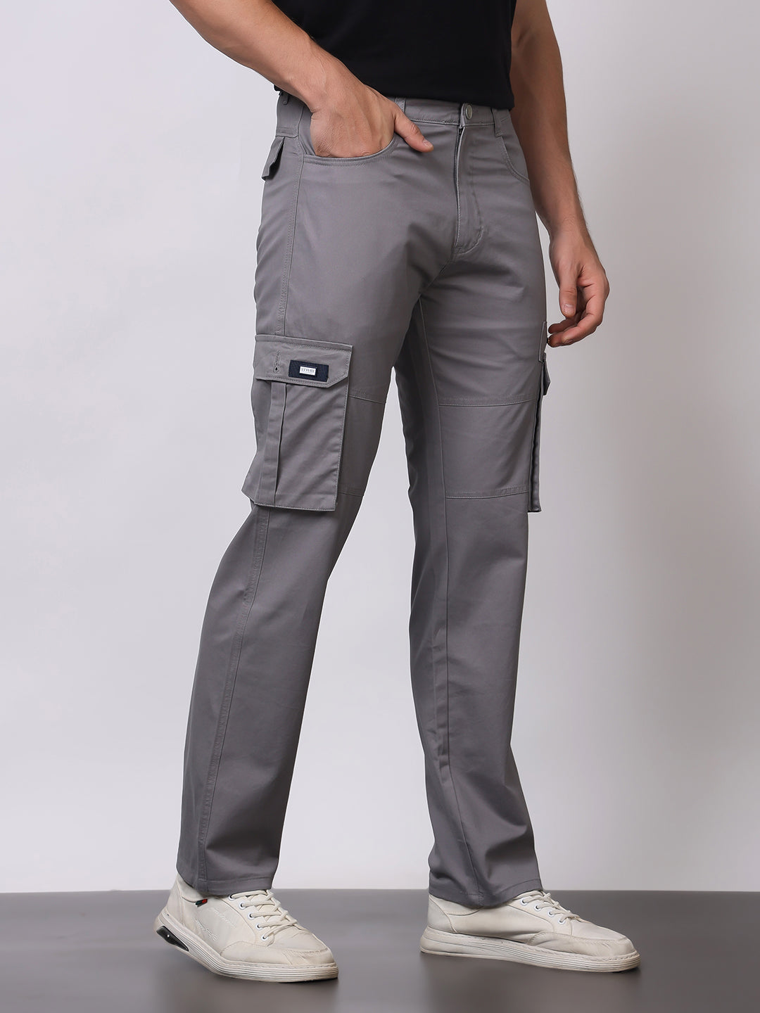 Stylox Men’s Slim Fit Cargo Pants | Cotton Casual Trousers with Multi Pockets | Stylish Outdoor & Everyday Wear Cargos for Men