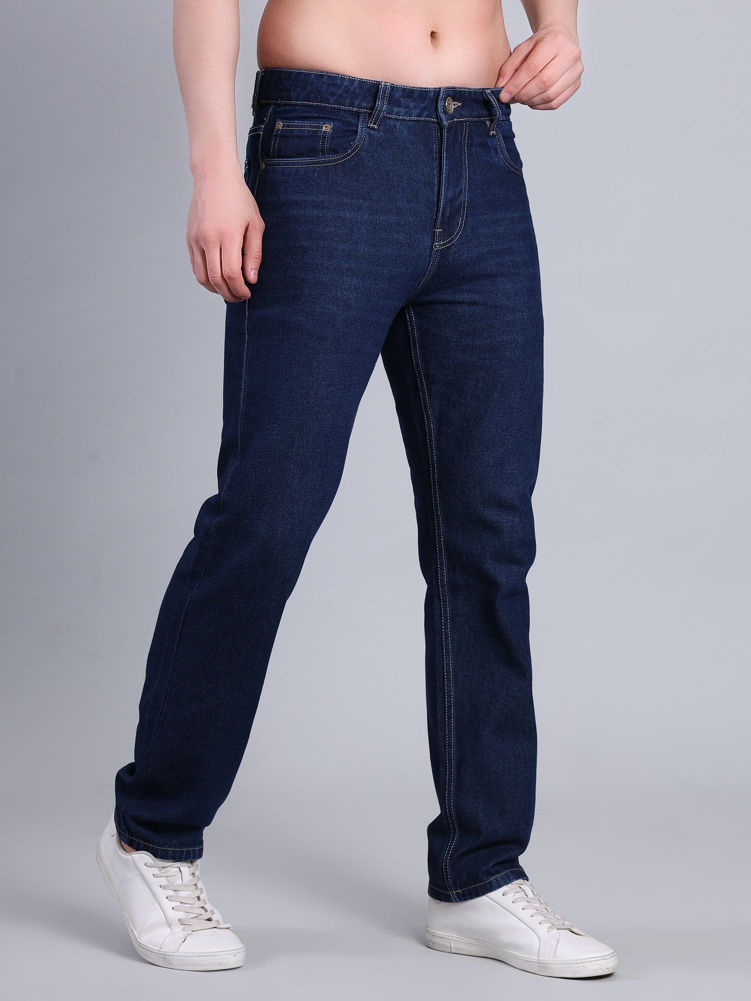 Stylox Men’s Relaxed Fit Mid-Rise Denim Jeans