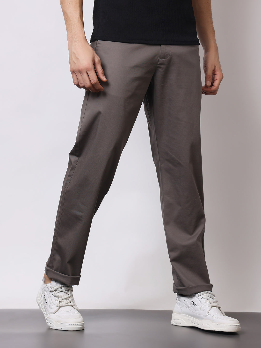 Stylox Men’s Premium Straight Fit Cotton Trousers – Casual & Office Wear Pants - Stylox