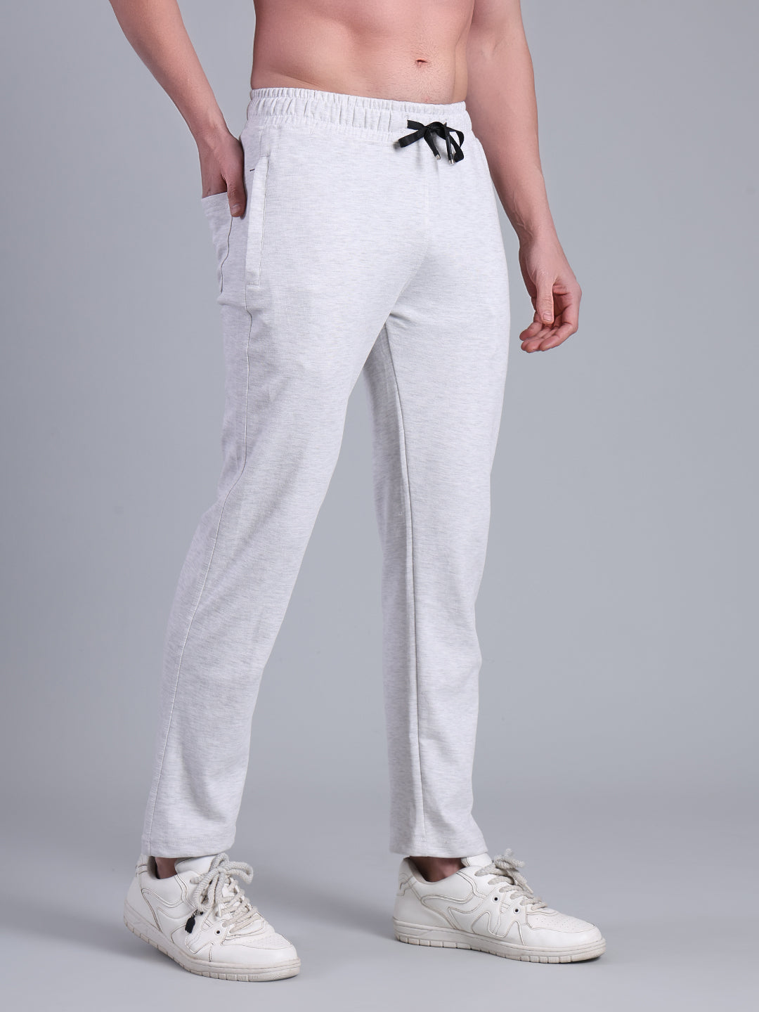 Stylox Men’s Slim Fit Trackpants | Stretchable Cotton Blend Joggers with Elastic Waist & Drawstring