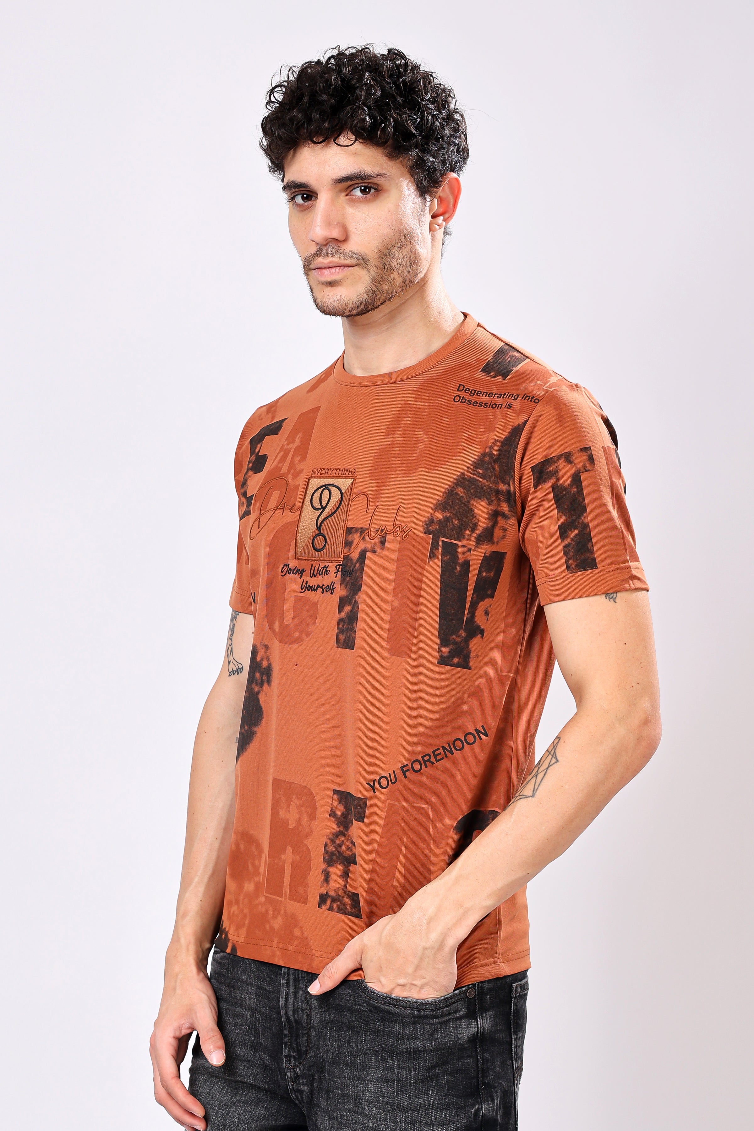 Stylox Men’s Regular Fit Round Neck Half Sleeve Printed T-Shirt | Casual Cotton Graphic Tee for Daily Wear