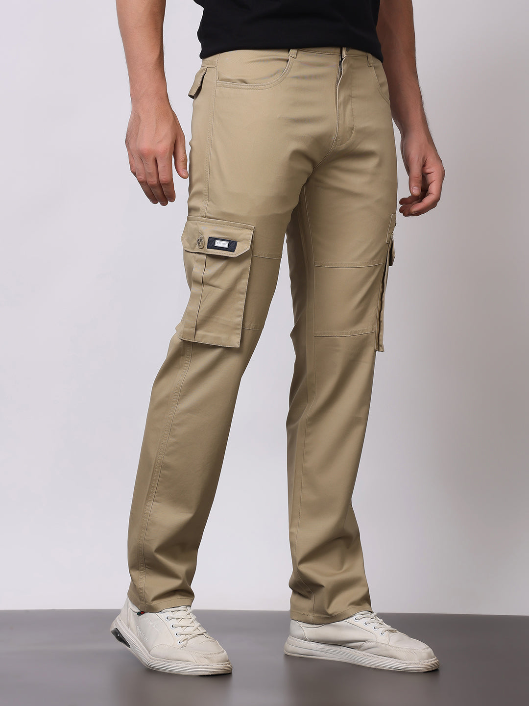 Stylox Men’s Slim Fit Cargo Pants | Cotton Casual Trousers with Multi Pockets | Stylish Outdoor & Everyday Wear Cargos for Men