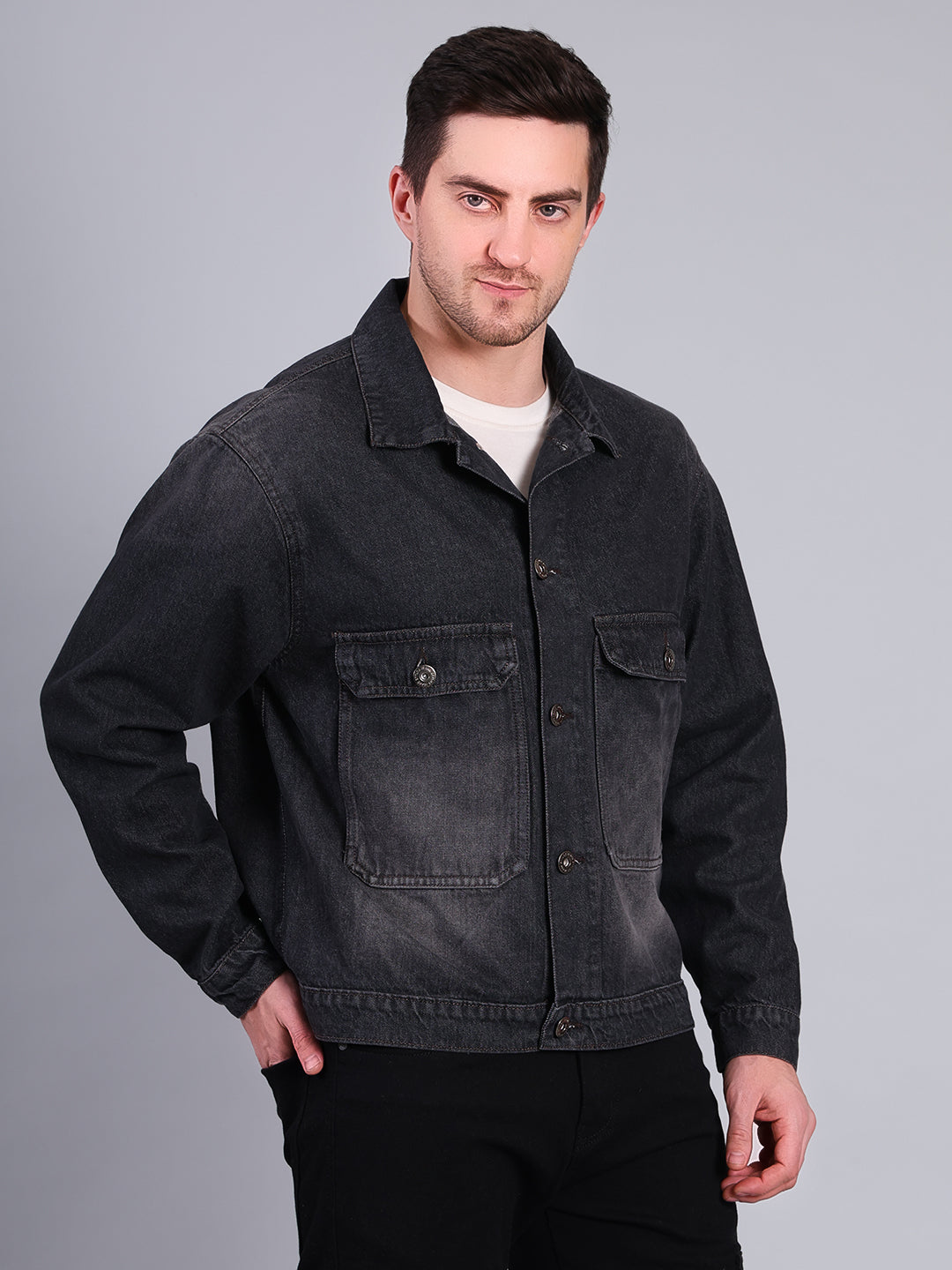 Stylox Men’s Denim Jacket | Premium Washed Denim | Casual & Winter Wear Jacket