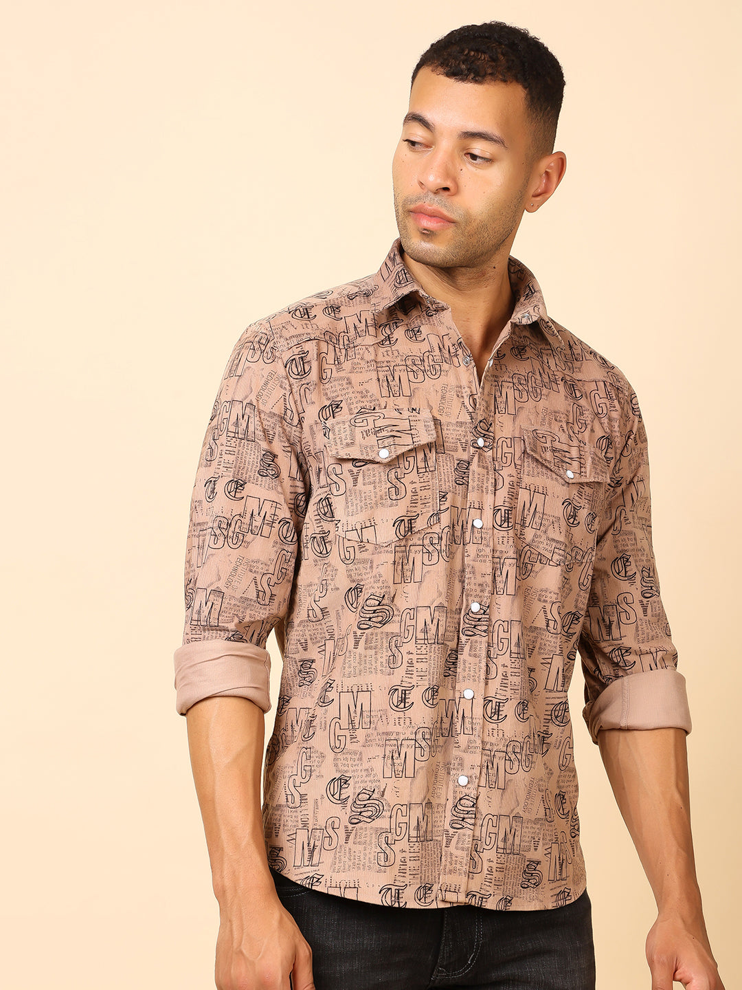 Stylox Regular Fit Full Sleeve Printed Shirt for Men