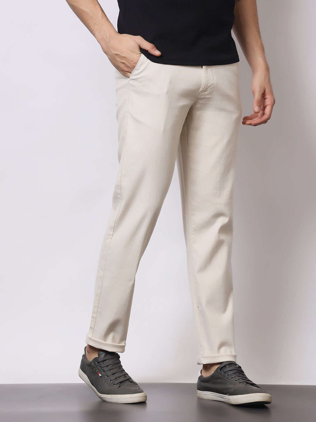 Stylox Men’s Premium Regular Fit Cotton Trousers – Casual & Formal Pants | Breathable Everyday Wear - Stylox