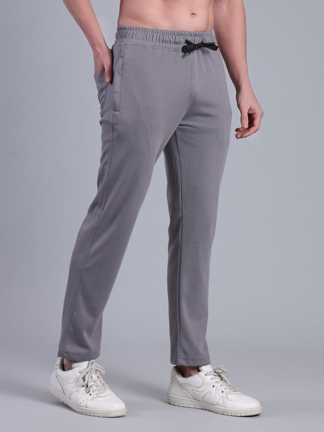 Stylox Men’s Slim Fit Trackpants | Stretchable Cotton Blend Joggers with Elastic Waist & Drawstring