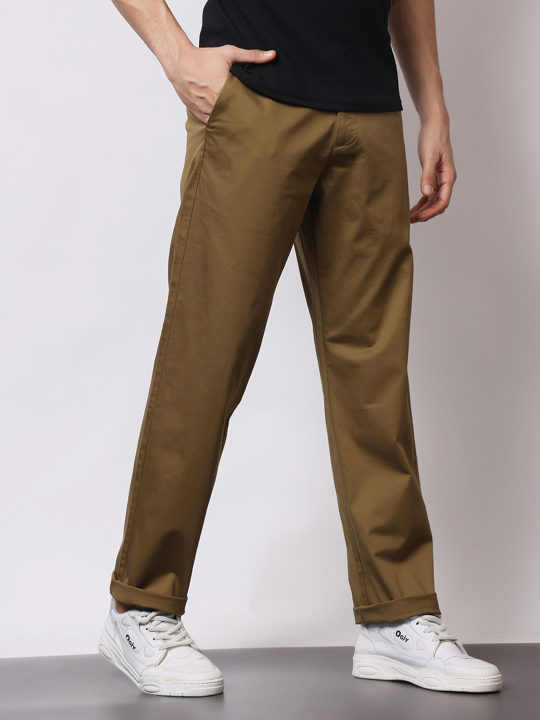 Stylox Men’s Premium Straight Fit Cotton Trousers – Casual & Office Wear Pants - Stylox