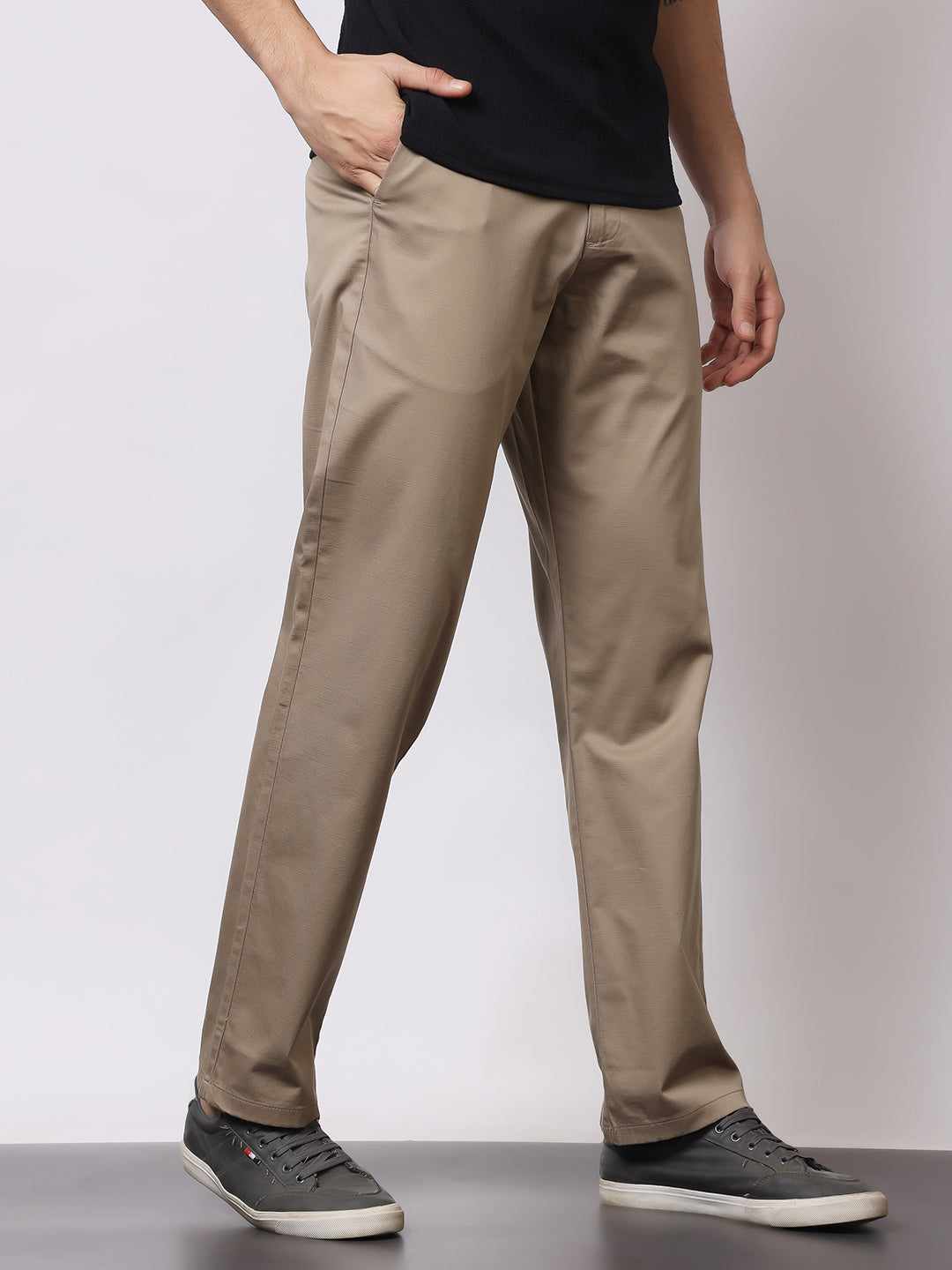 Stylox Men’s Premium Straight Fit Cotton Trousers – Casual & Office Wear Pants - Stylox