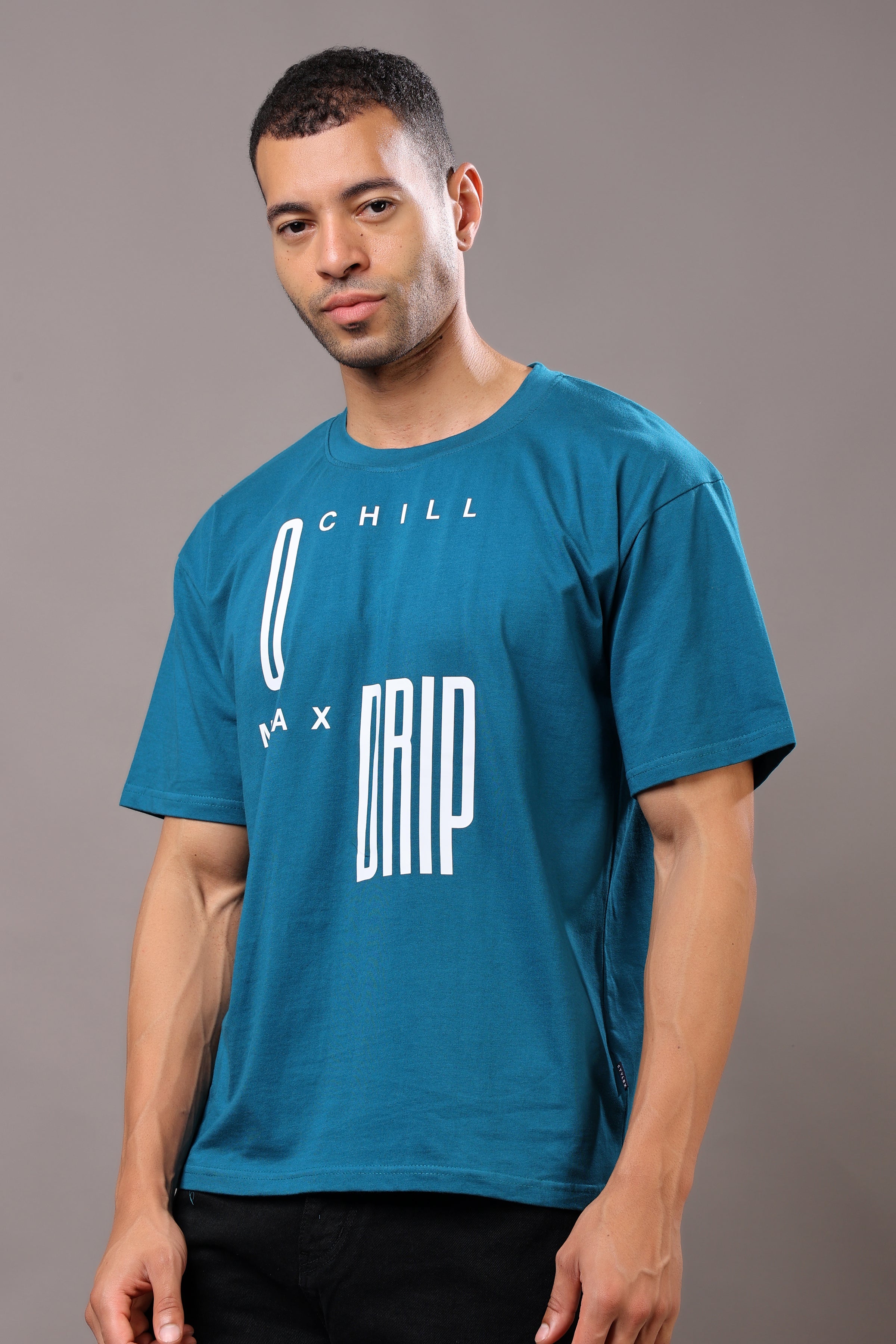 Stylox Men’s Oversized Graphic Printed Crew Neck Casual T-Shirt